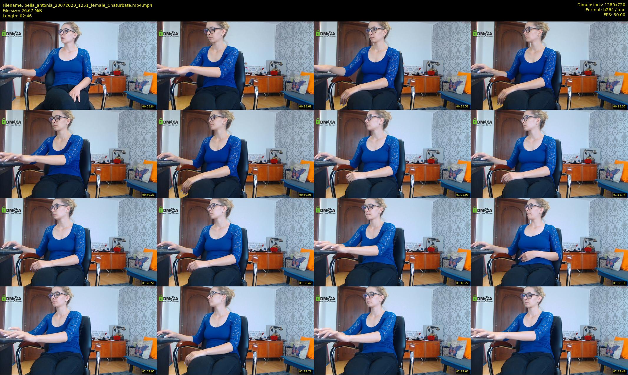 bella_antonia — 3 minute Chaturbate female cam show recording, 720p, Jul 20, 2020