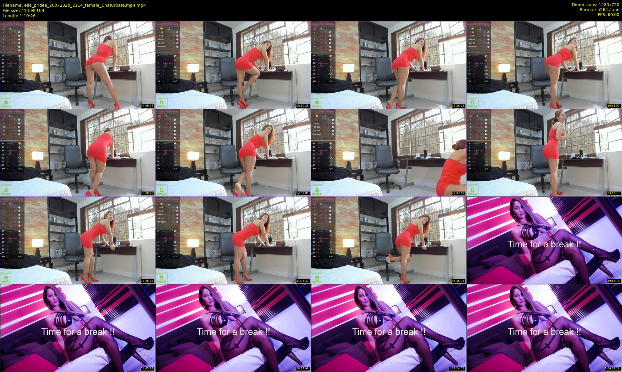 ella_pridee — 71 minute Chaturbate female cam show recording, 720p, Jul 20, 2020