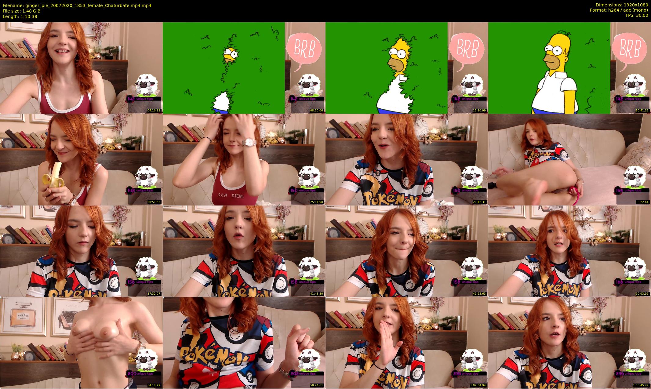 ginger_pie — 71 minute Chaturbate female cam show recording, 1080p, Jul 20, 2020