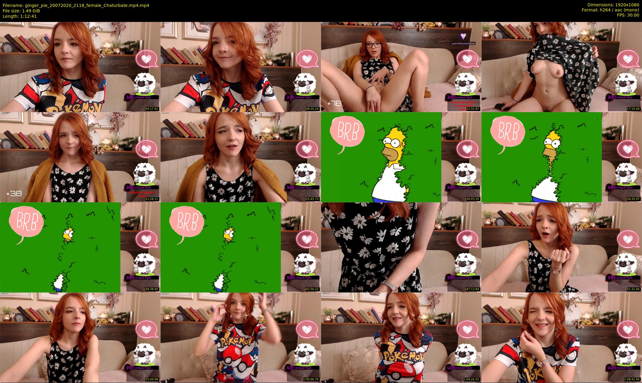 ginger_pie — 73 minute Chaturbate female cam show recording, 1080p, Jul 20, 2020