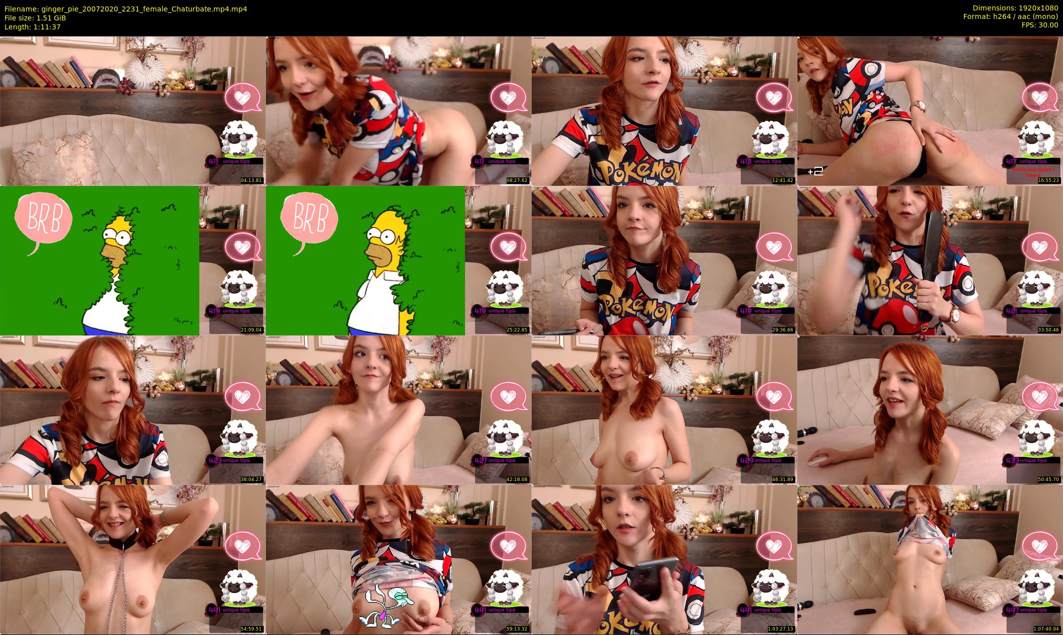ginger_pie — 72 minute Chaturbate female cam show recording, 1080p, Jul 20, 2020