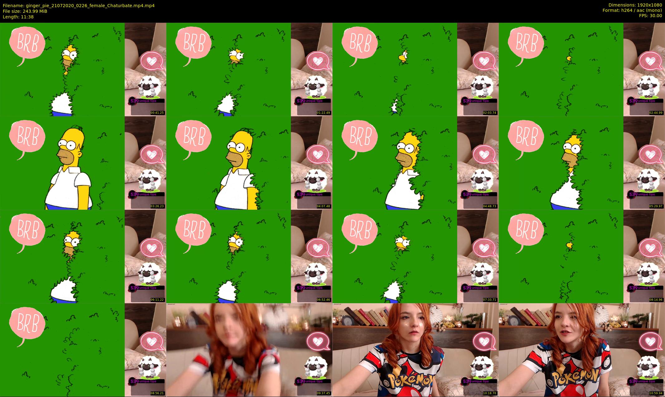 ginger_pie — 12 minute Chaturbate female cam show recording, 1080p, Jul 21, 2020