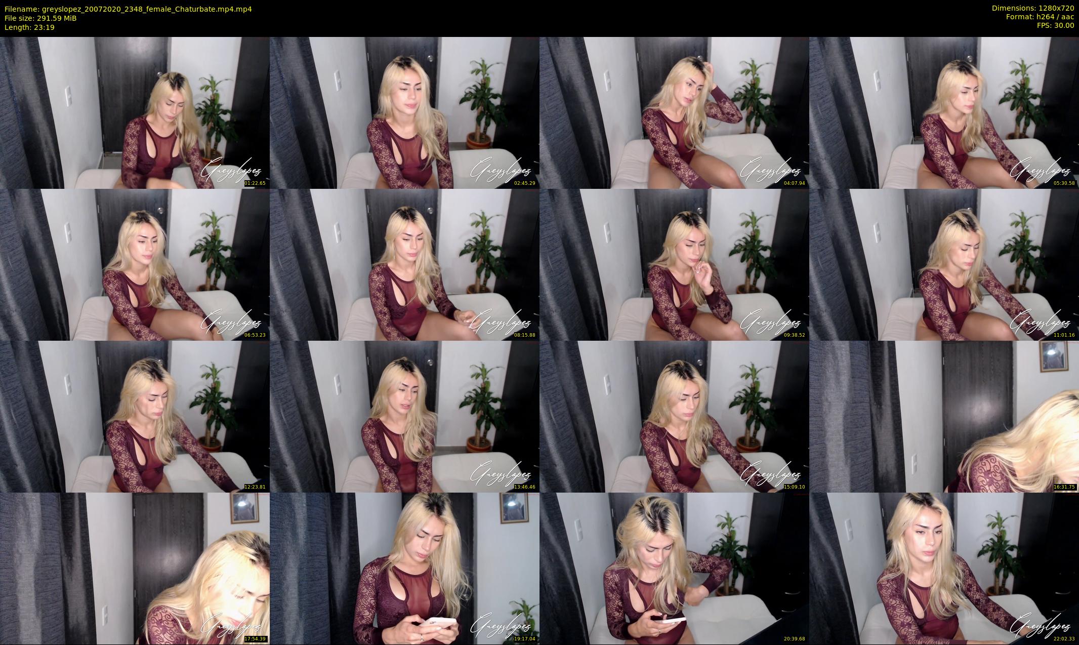 greyslopez — 24 minute Chaturbate female cam show recording, 720p, Jul 20, 2020