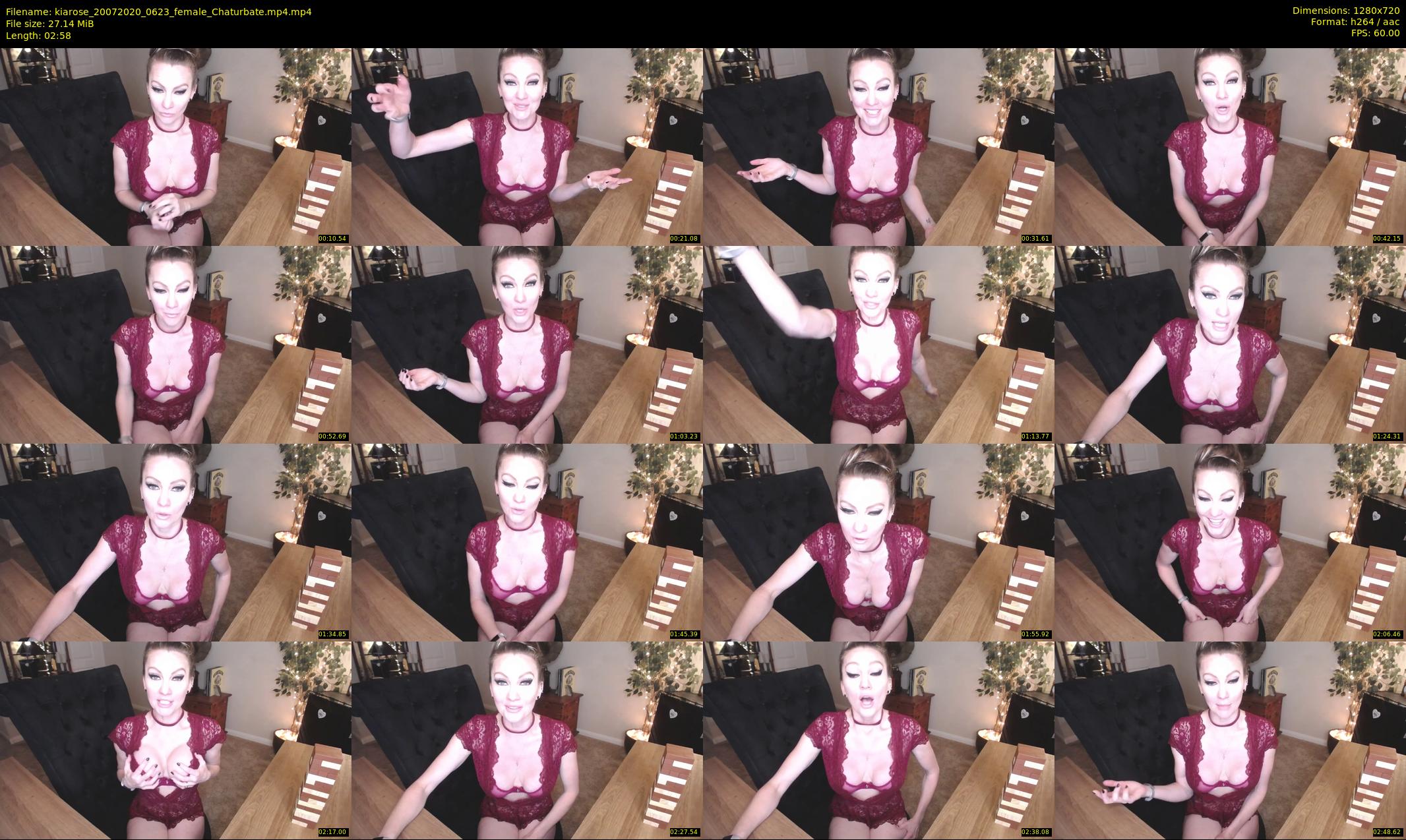 kiarose — 3 minute Chaturbate female cam show recording, 720p, Jul 20, 2020