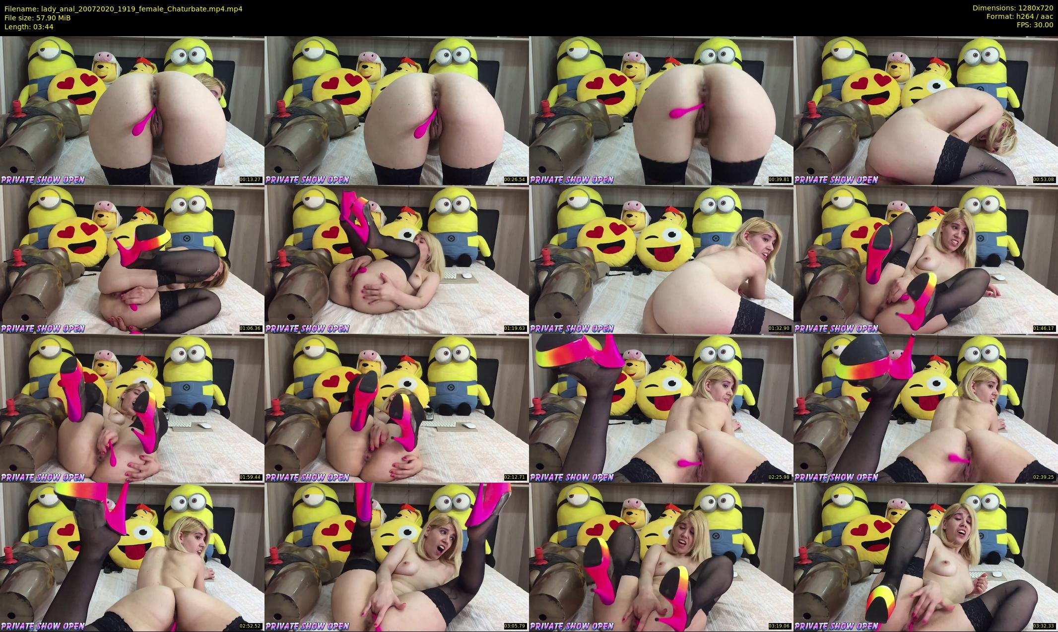 lady_anal — 4 minute Chaturbate female cam show recording, 720p, Jul 20, 2020