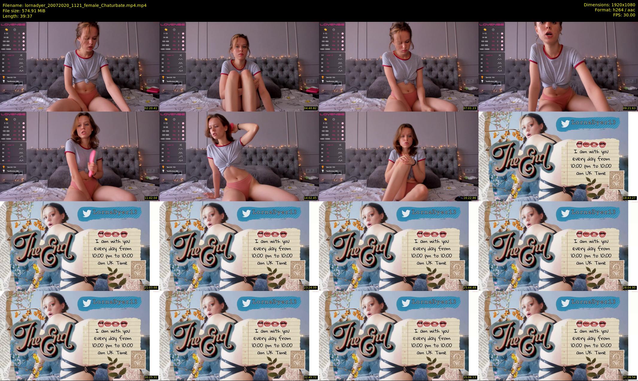 lornadyer — 40 minute Chaturbate female cam show recording, 1080p, Jul 20, 2020