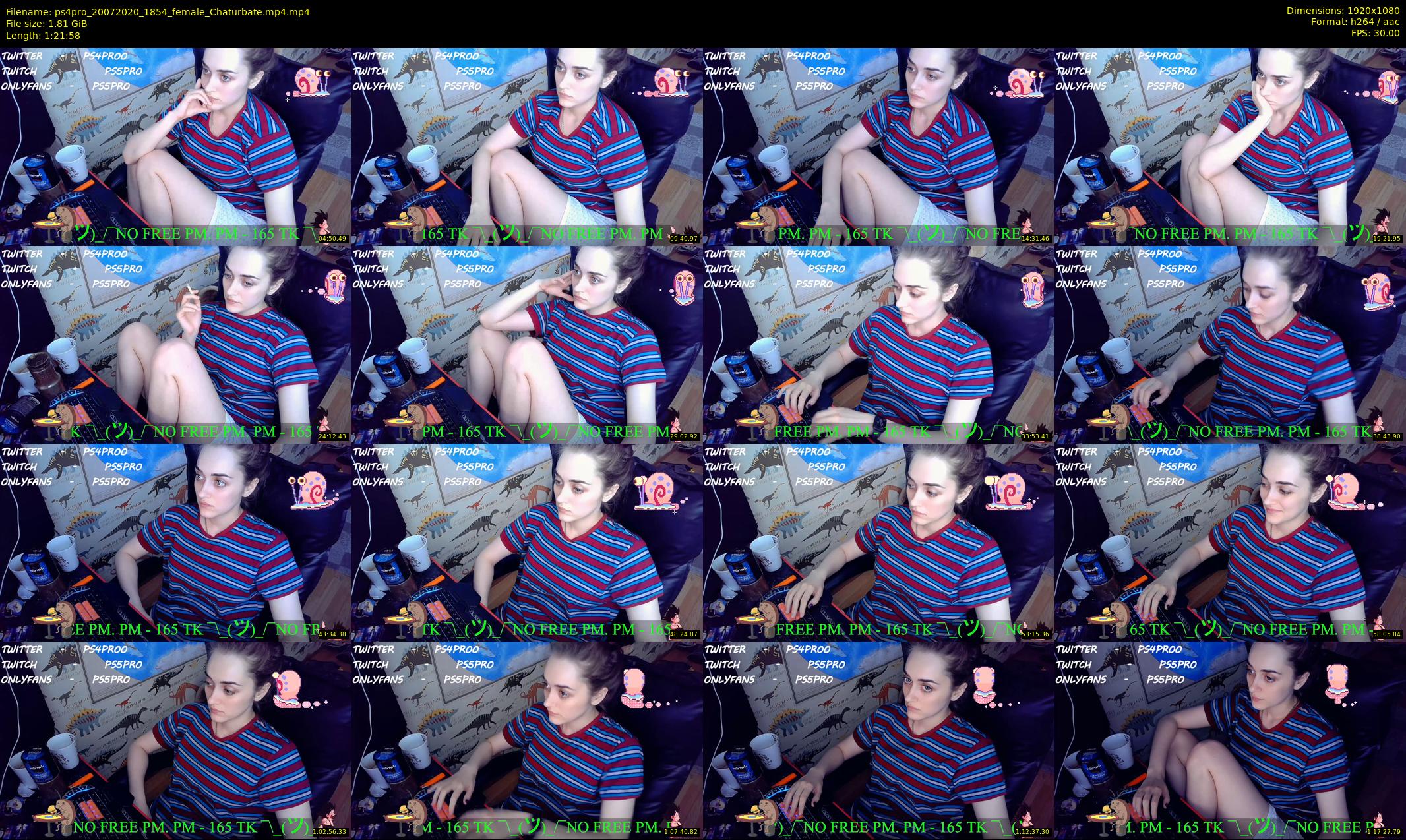 ps4pro — 82 minute Chaturbate female cam show recording, 1080p, Jul 20, 2020