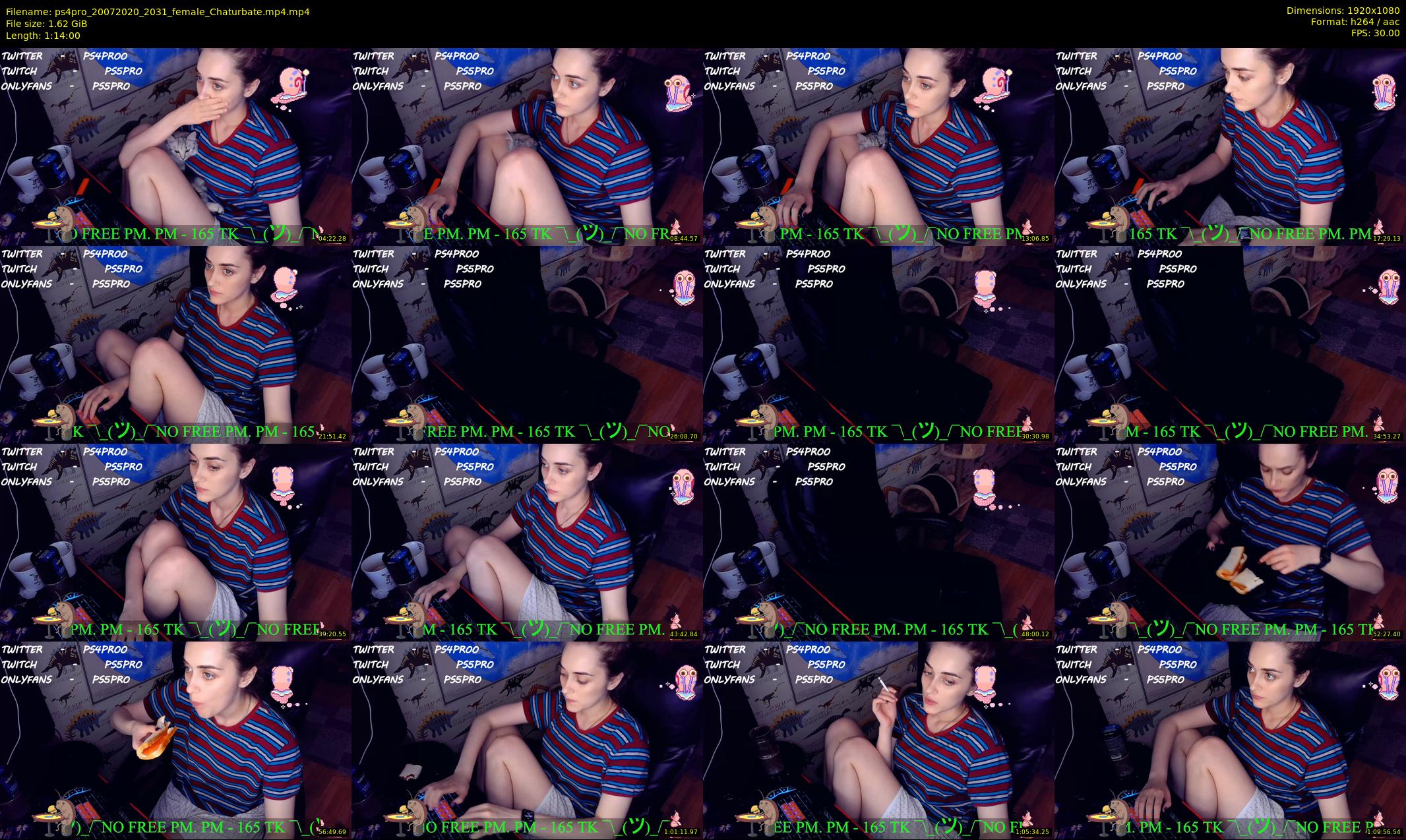 ps4pro — 74 minute Chaturbate female cam show recording, 1080p, Jul 20, 2020