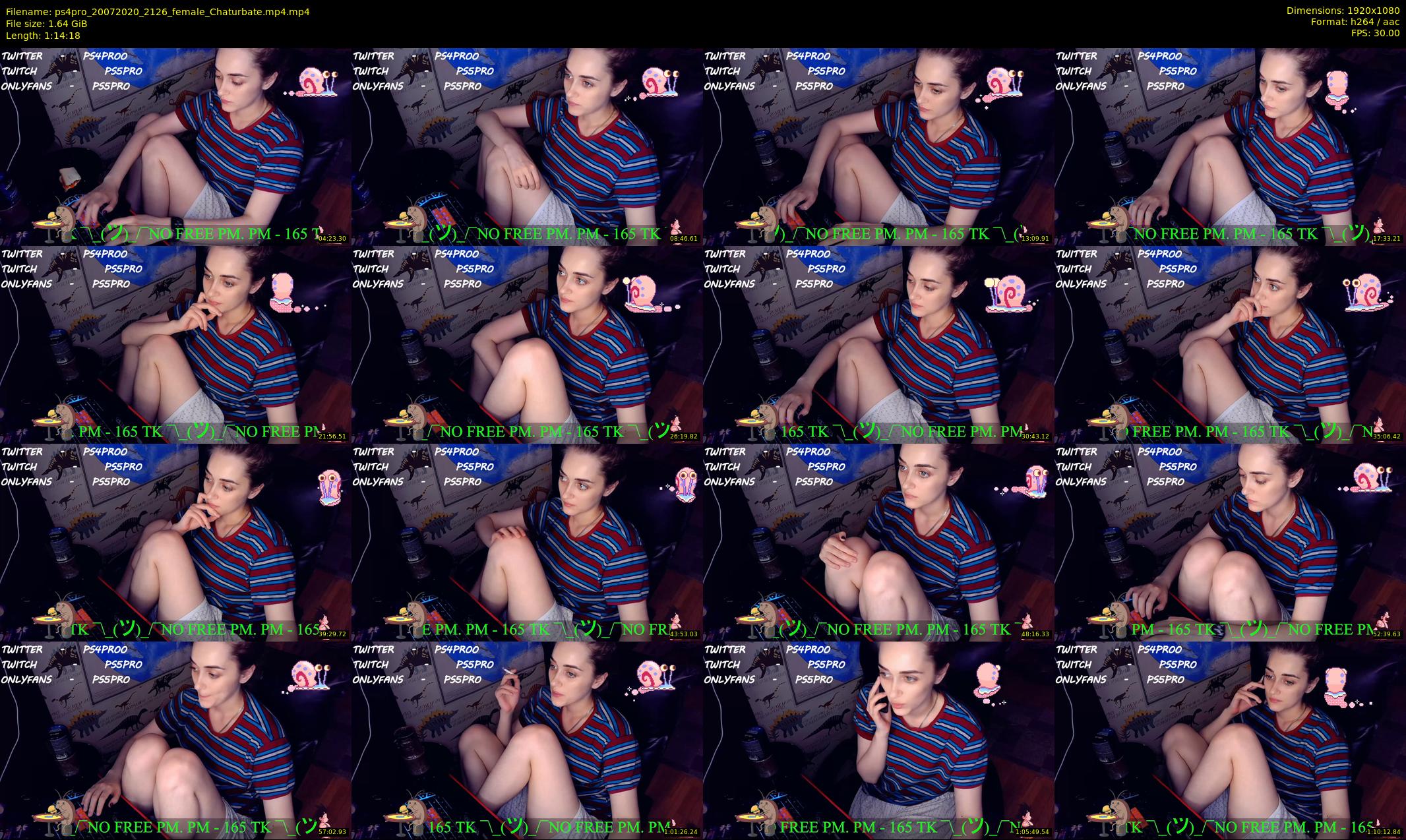 ps4pro — 75 minute Chaturbate female cam show recording, 1080p, Jul 20, 2020