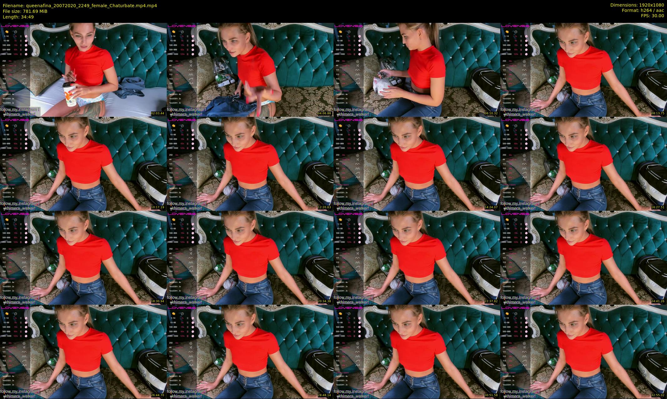 queenafina — 35 minute Chaturbate female cam show recording, 1080p, Jul 20, 2020