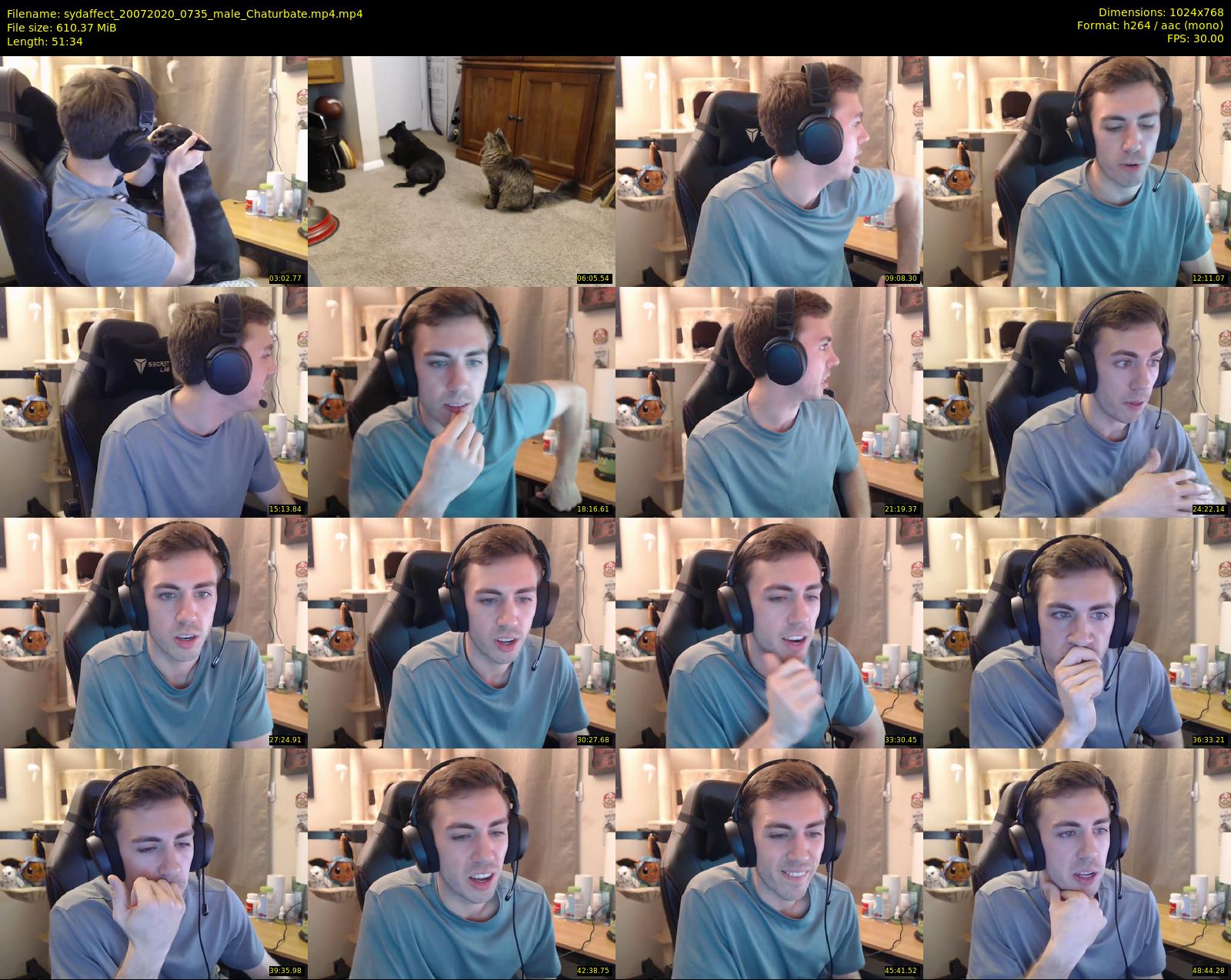 sydaffect — 52 minute Chaturbate male cam show recording, 720p, Jul 20, 2020