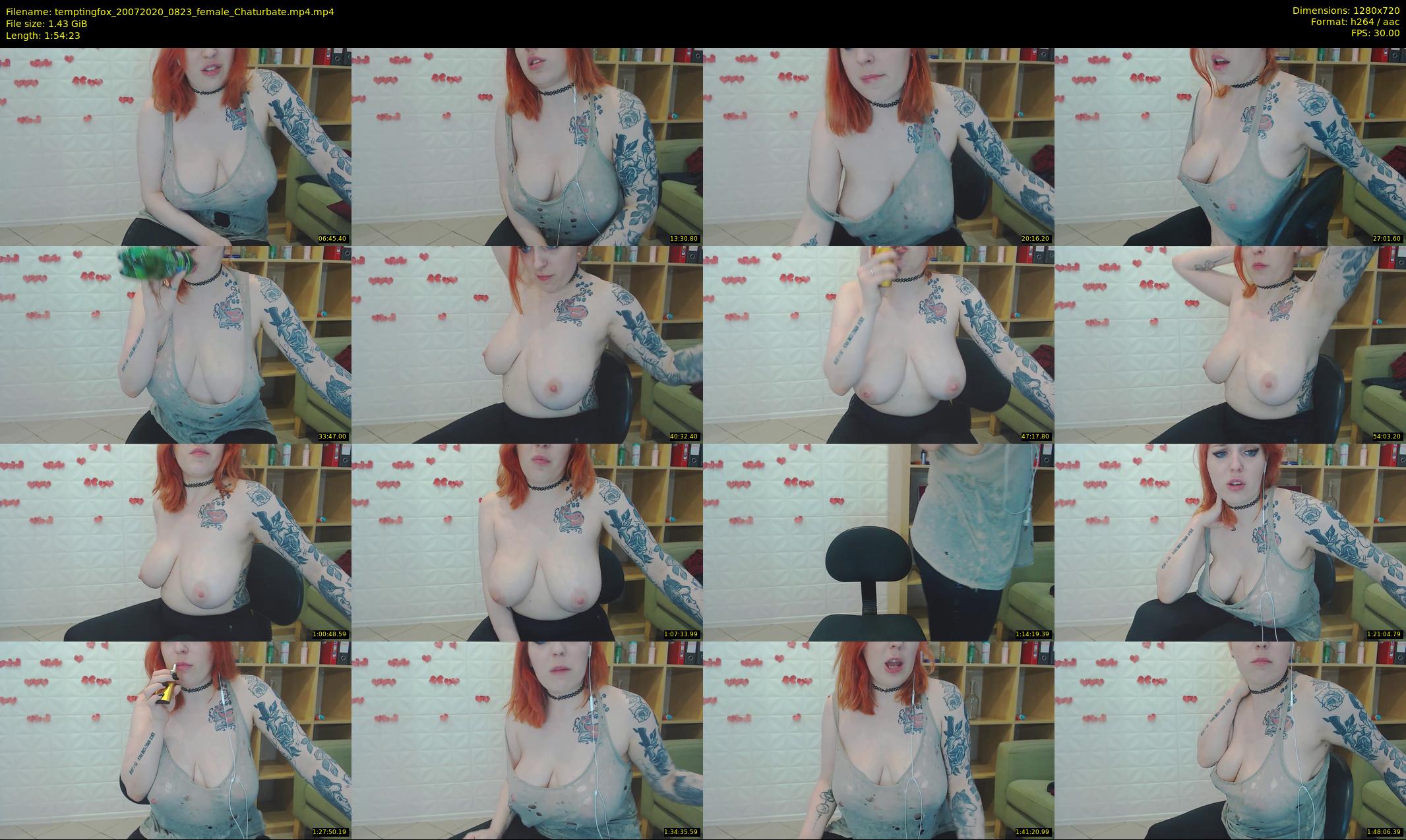 temptingfox — 115 minute Chaturbate female cam show recording, 720p, Jul 20, 2020