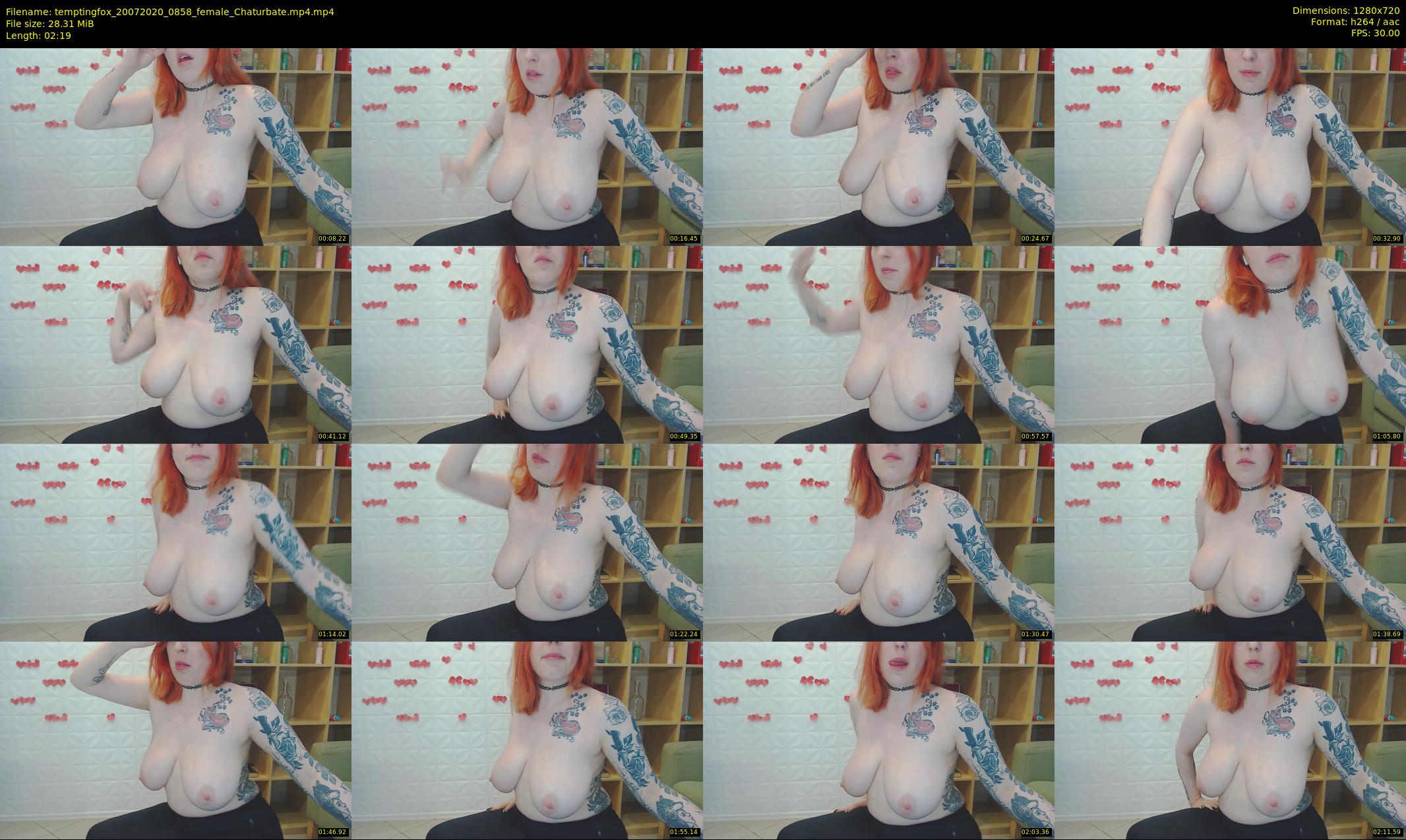 temptingfox — 3 minute Chaturbate female cam show recording, 720p, Jul 20, 2020