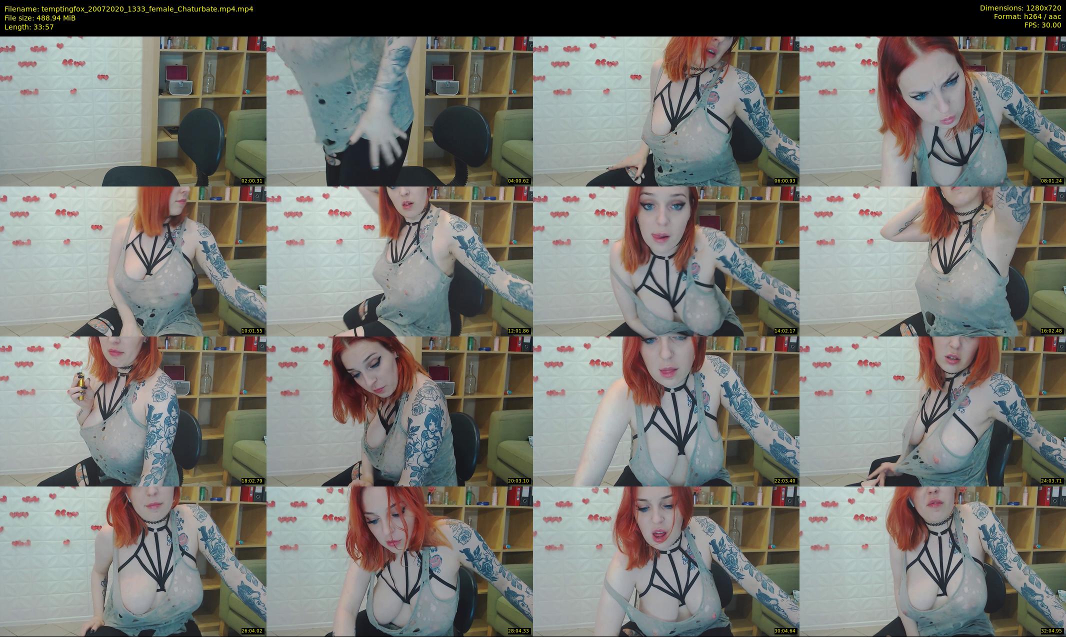 temptingfox — 34 minute Chaturbate female cam show recording, 720p, Jul 20, 2020
