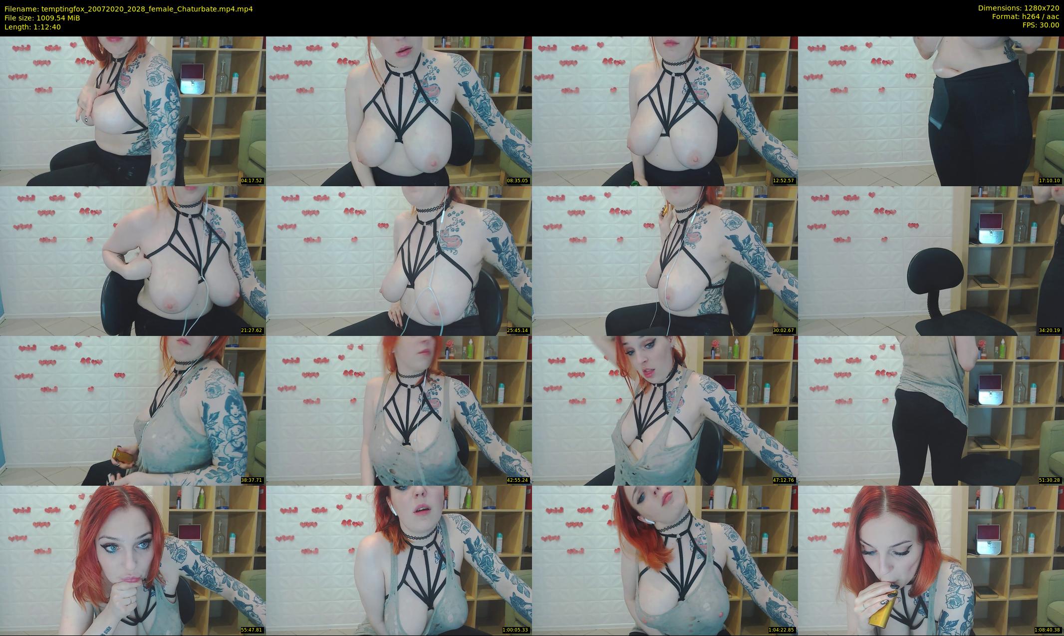 temptingfox — 73 minute Chaturbate female cam show recording, 720p, Jul 20, 2020