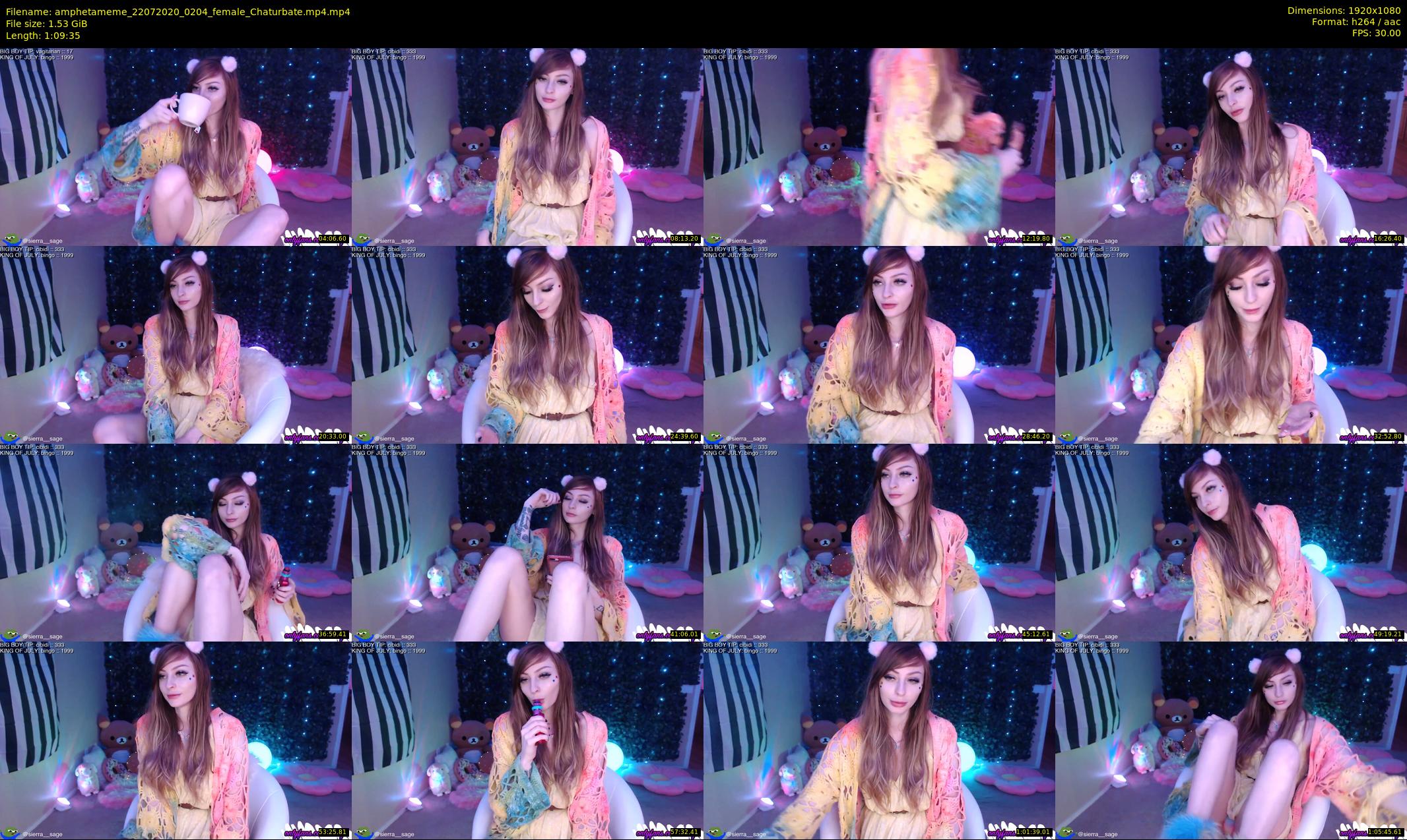 amphetameme — 70 minute Chaturbate female cam show recording, 1080p, Jul 22, 2020