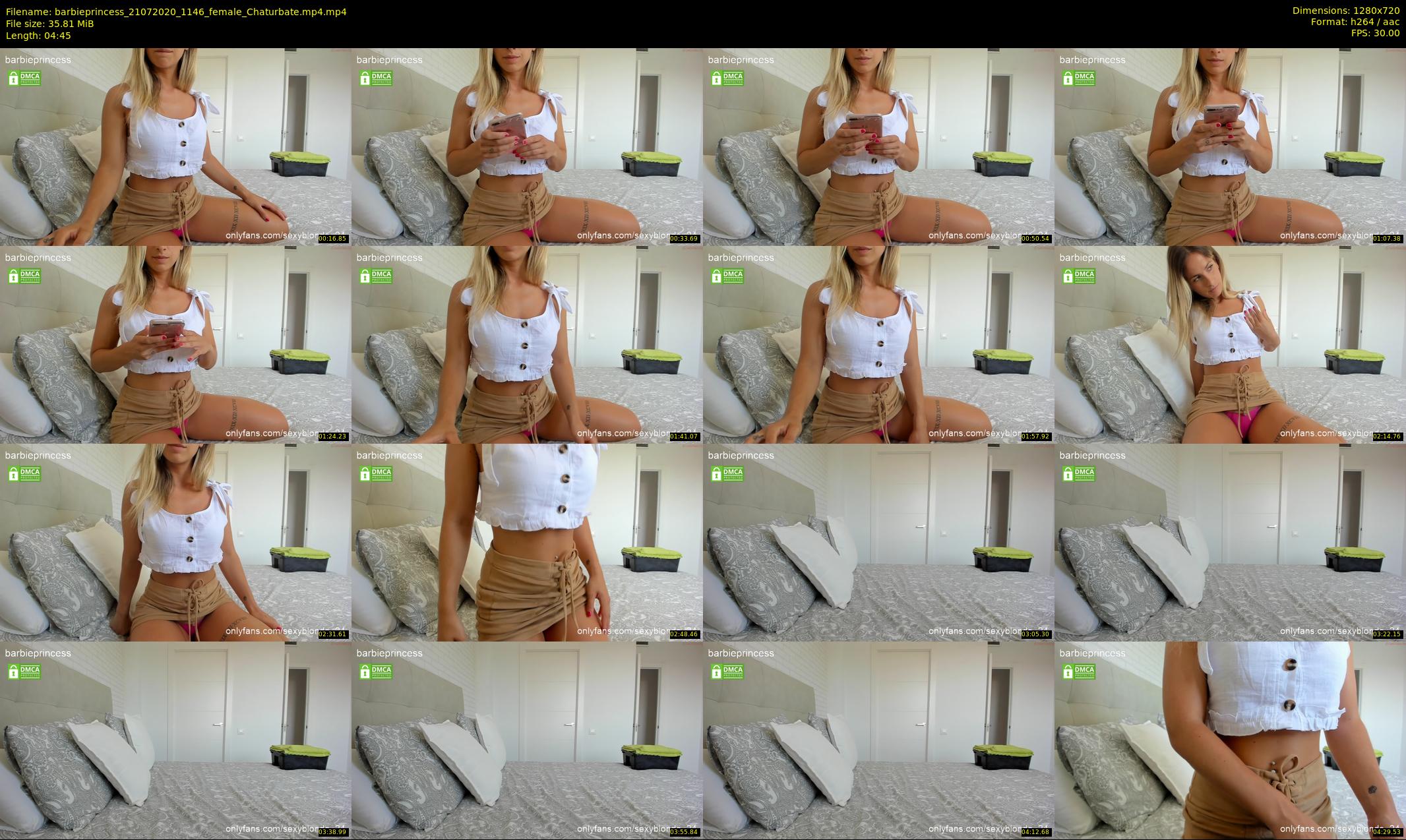 barbieprincess — 5 minute Chaturbate female cam show recording, 720p, Jul 21, 2020