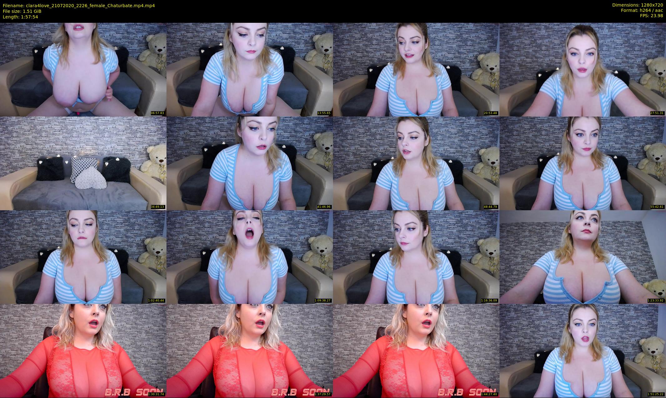 clara4love — 118 minute Chaturbate female cam show recording, 720p, Jul 21, 2020