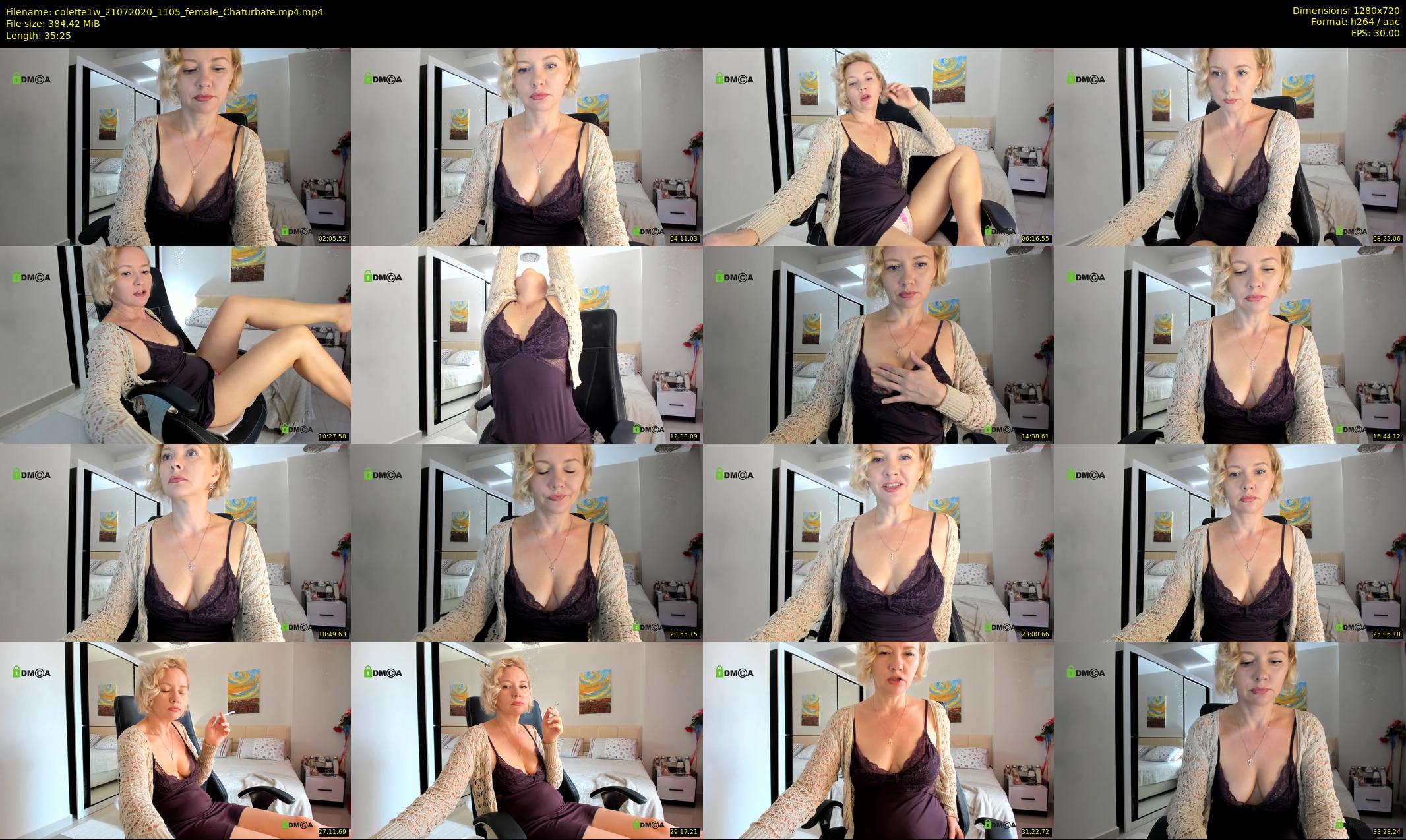 colette1w — 36 minute Chaturbate female cam show recording, 720p, Jul 21, 2020