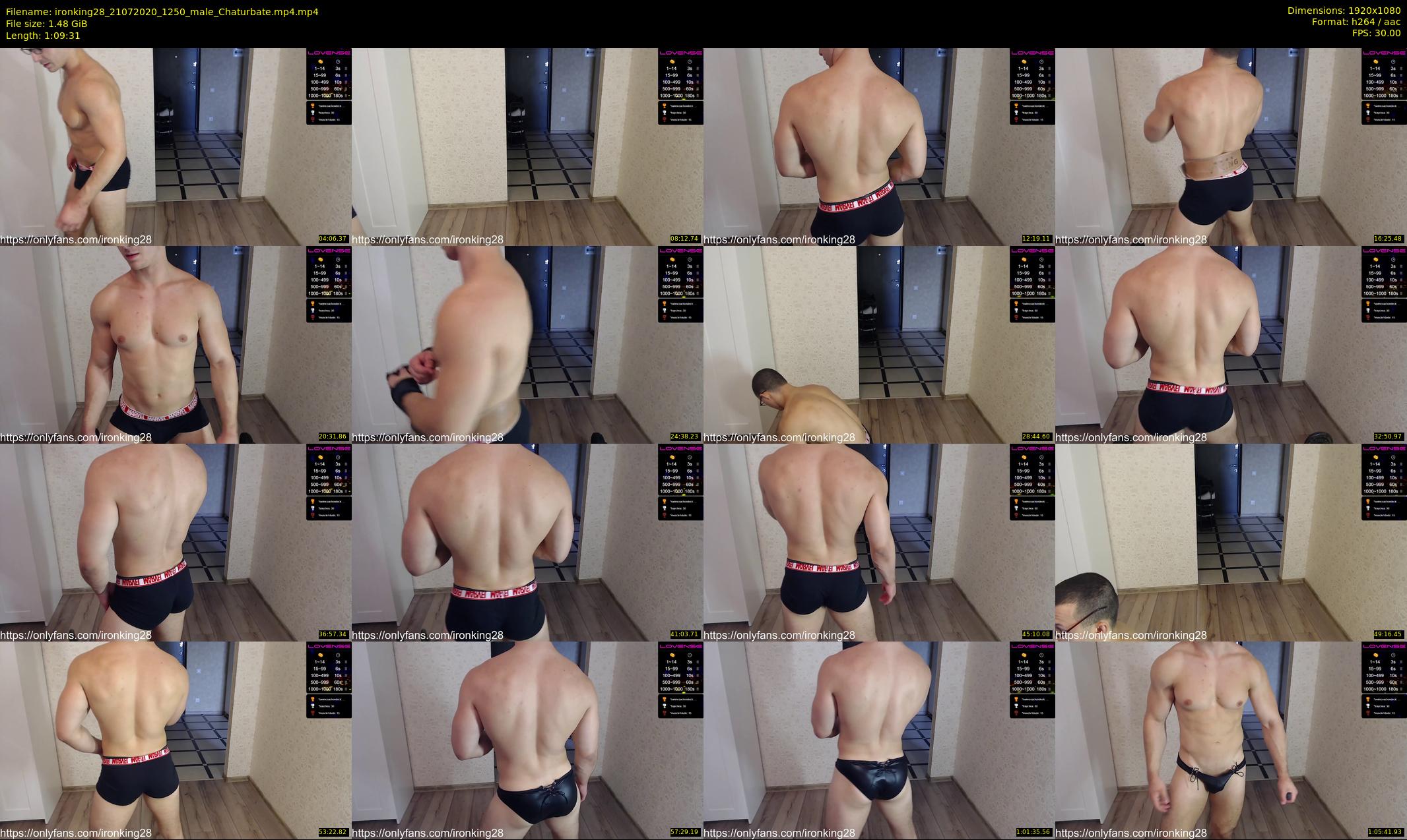 ironking28 — 70 minute Chaturbate male cam show recording, 1080p, Jul 21, 2020