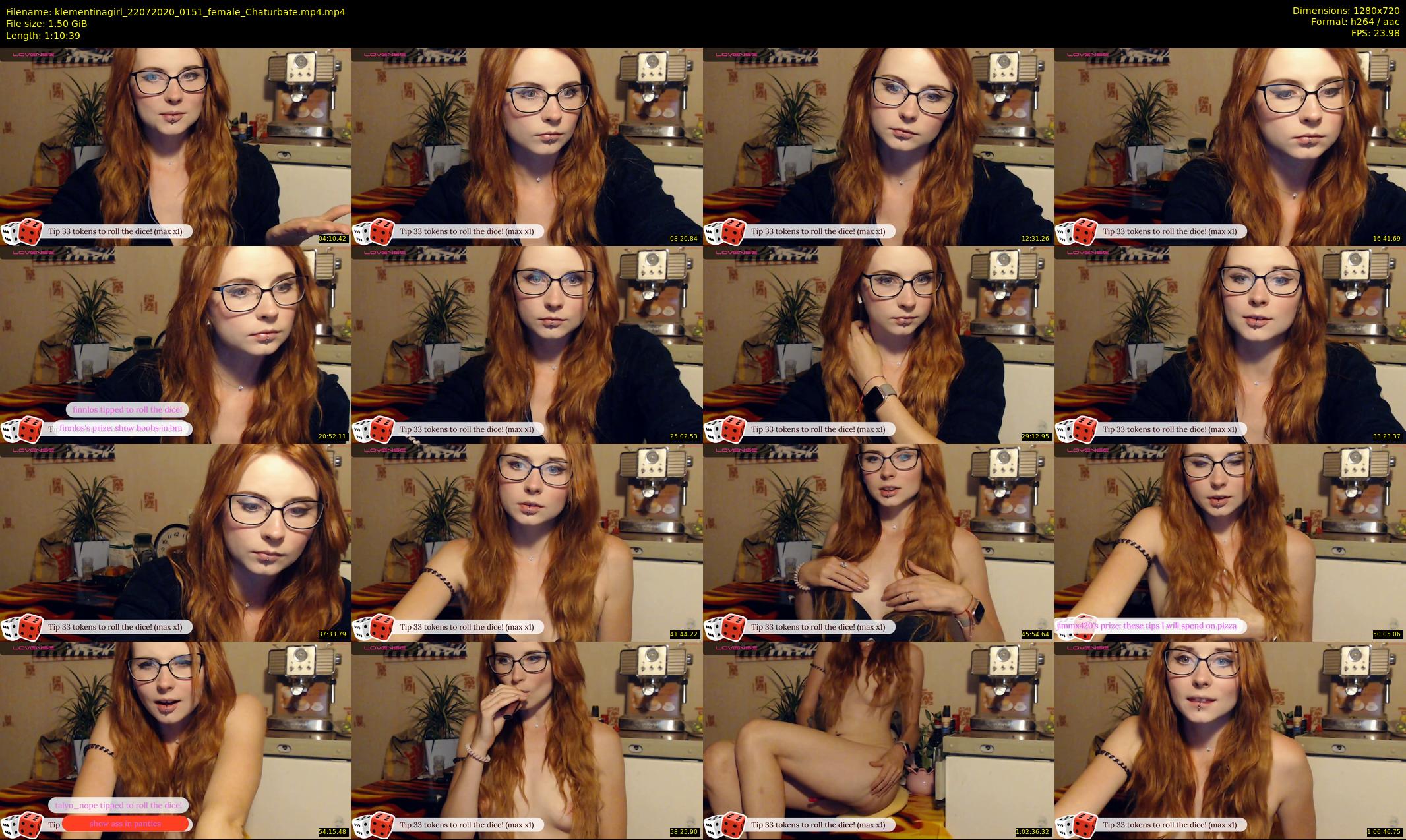 klementinagirl — 71 minute Chaturbate female cam show recording, 720p, Jul 22, 2020