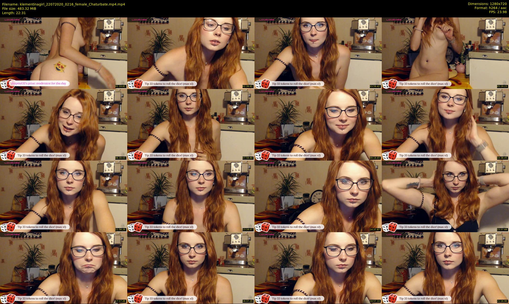 klementinagirl — 23 minute Chaturbate female cam show recording, 720p, Jul 22, 2020