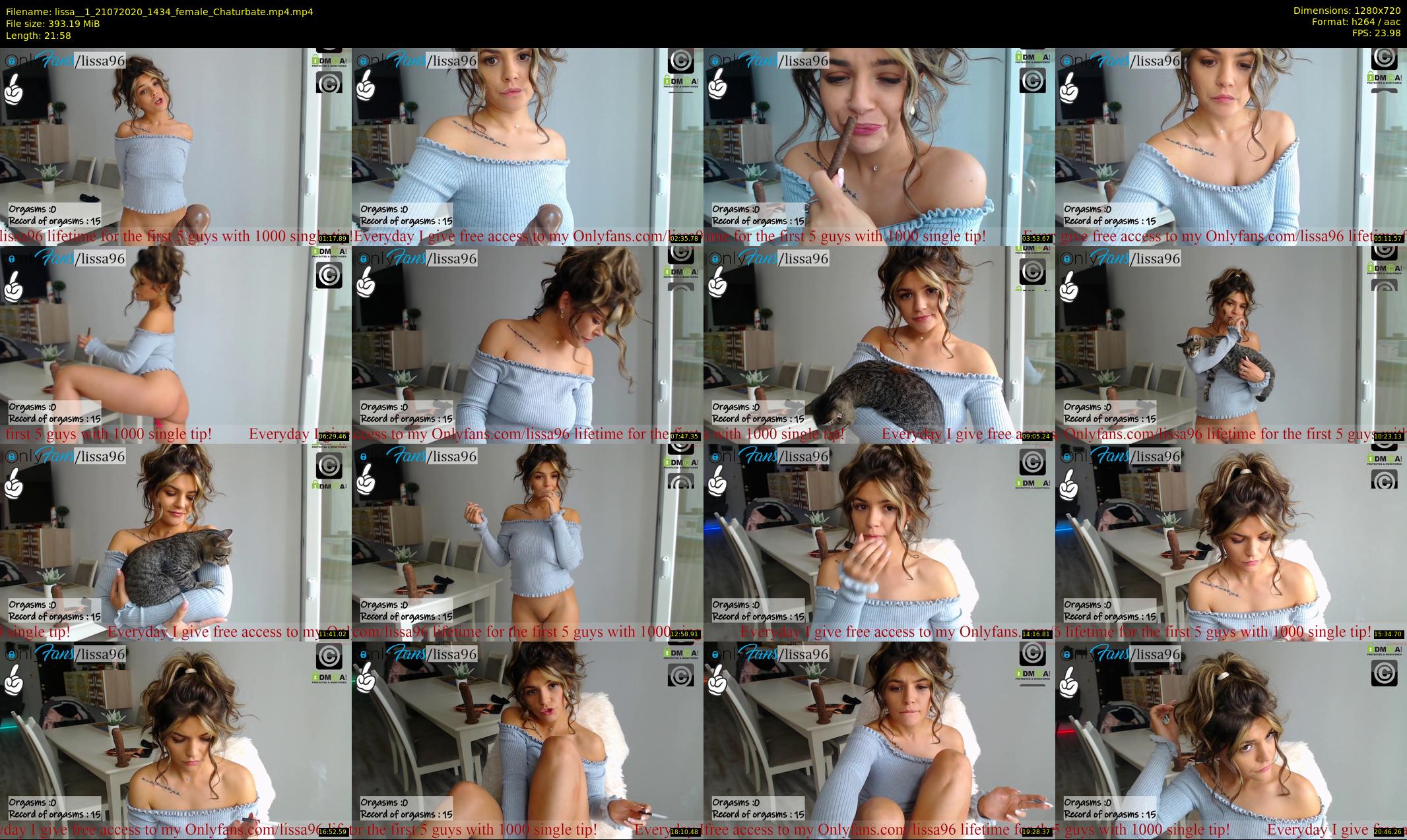 lissa__1 — 22 minute Chaturbate female cam show recording, 720p, Jul 21, 2020