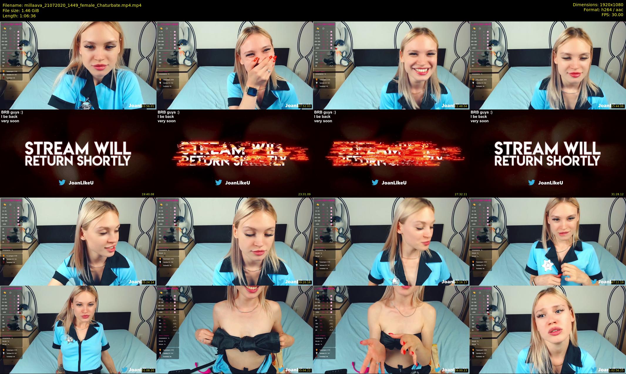 millaava — 67 minute Chaturbate female cam show recording, 1080p, Jul 21, 2020