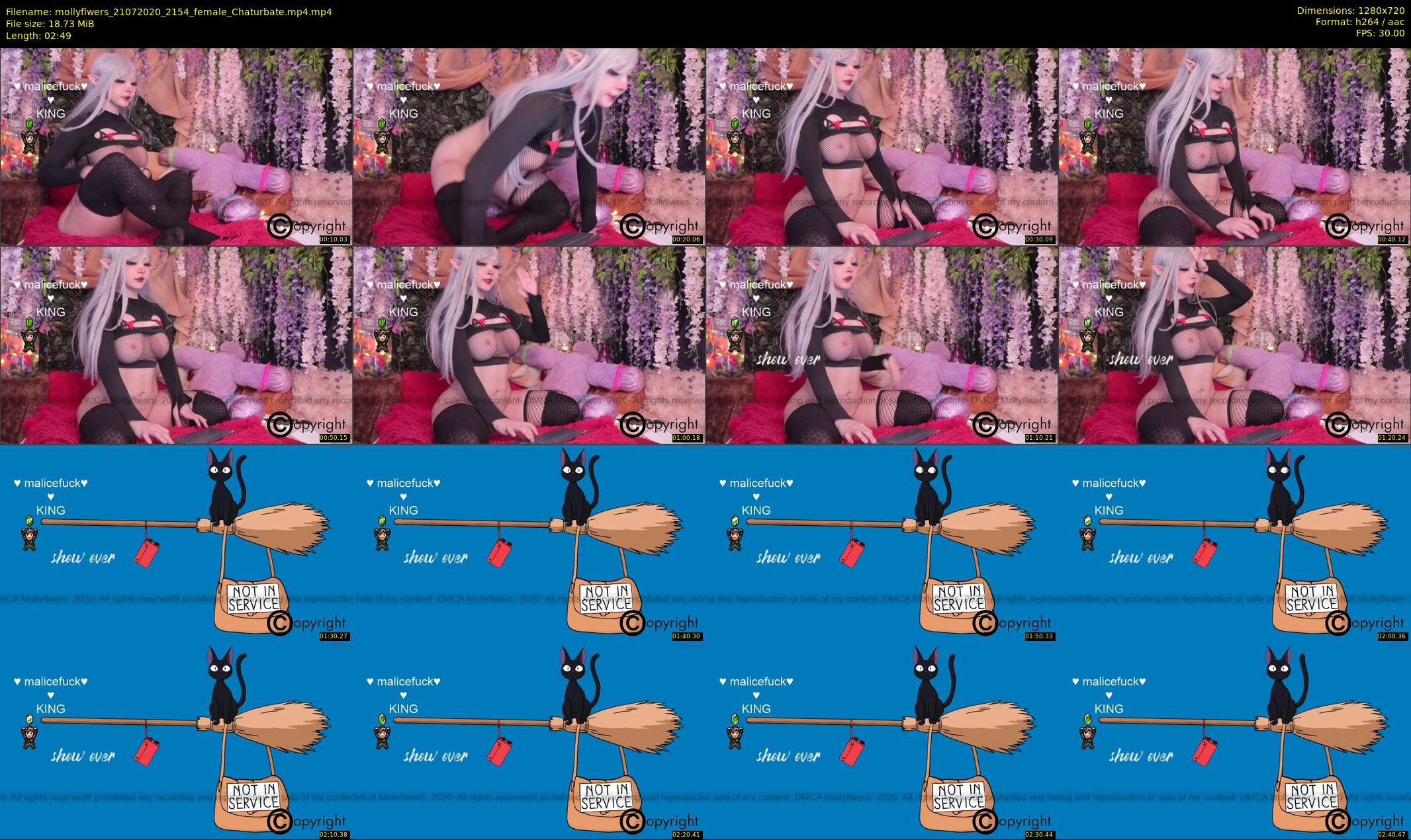 mollyflwers — 3 minute Chaturbate female cam show recording, 720p, Jul 21, 2020