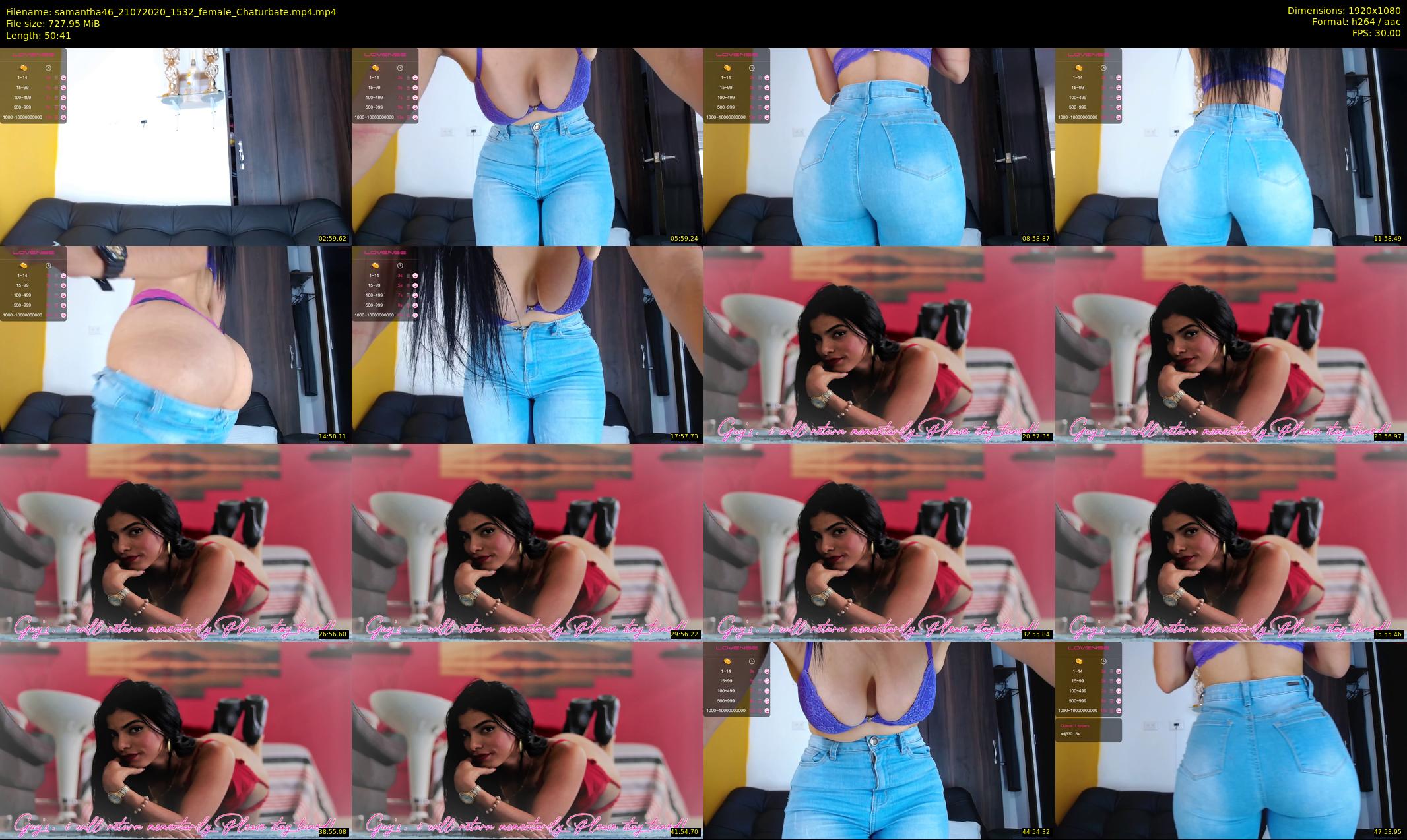 samantha46 — 51 minute Chaturbate female cam show recording, 1080p, Jul 21, 2020
