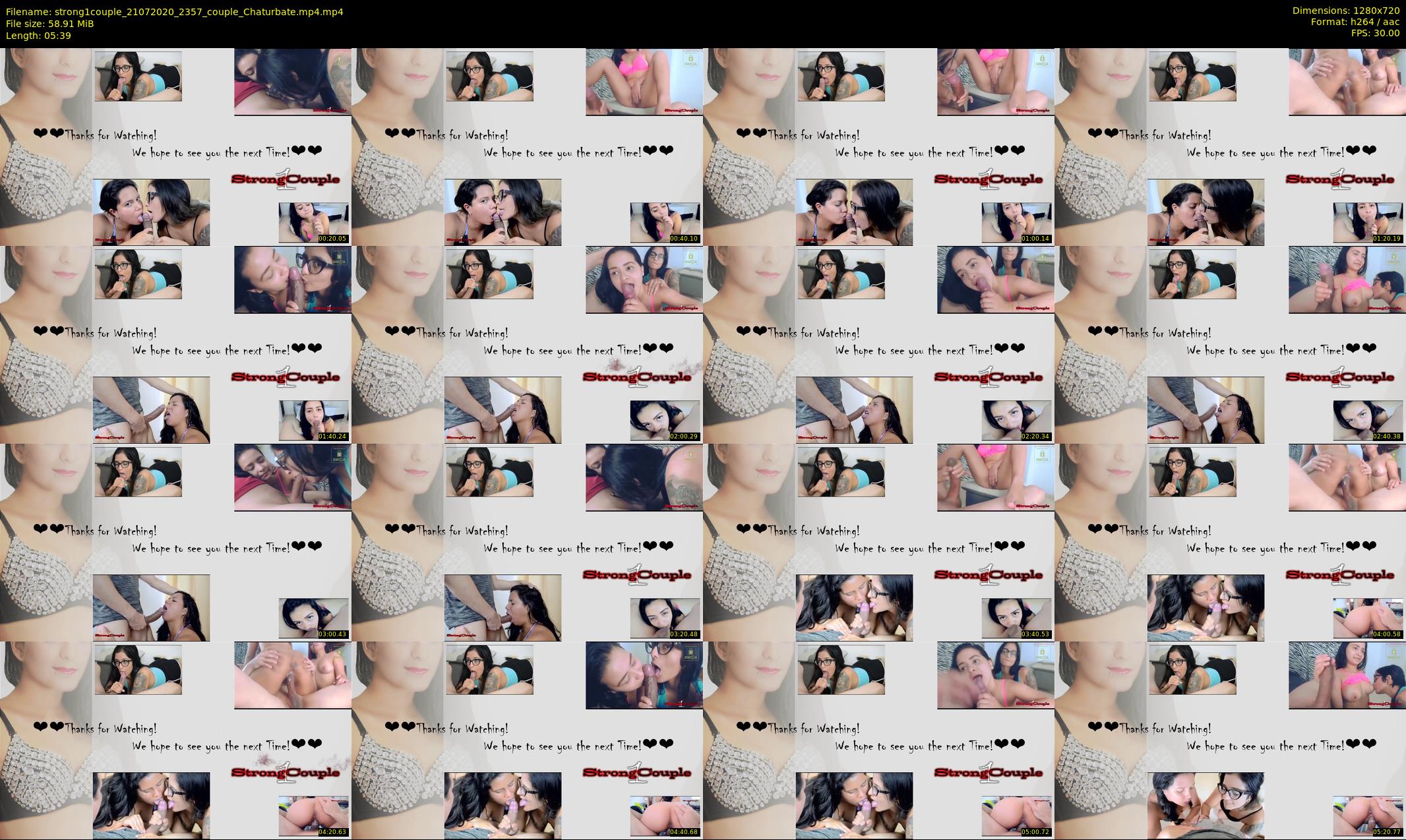 strong1couple — 6 minute Chaturbate couple cam show recording, 720p, Jul 21, 2020