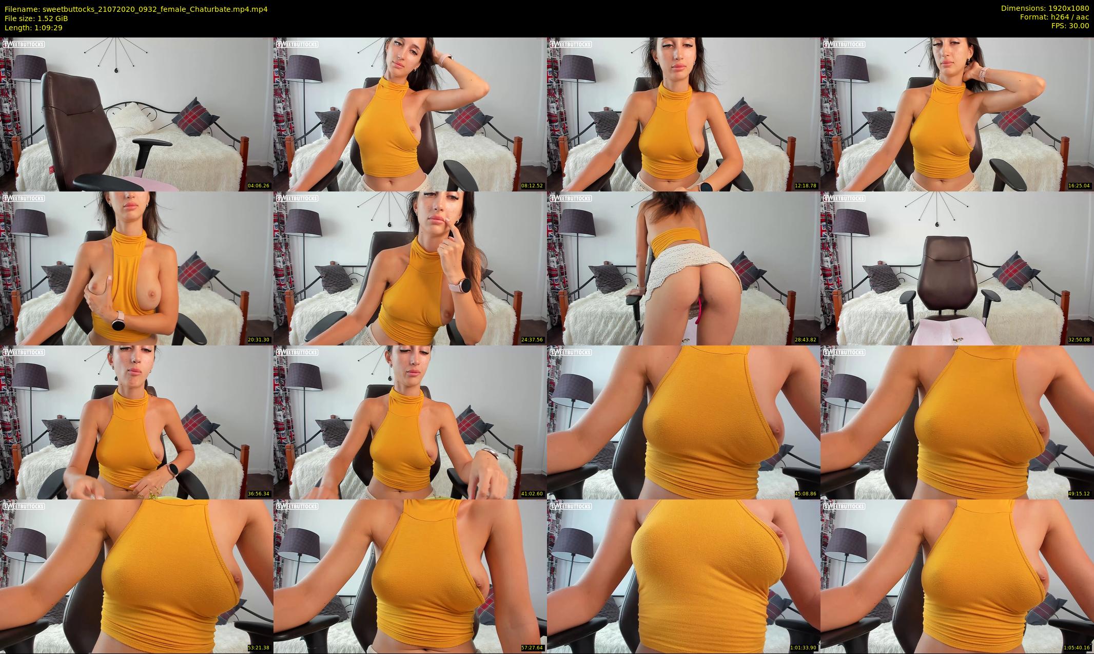 sweetbuttocks — 70 minute Chaturbate female cam show recording, 1080p, Jul 21, 2020