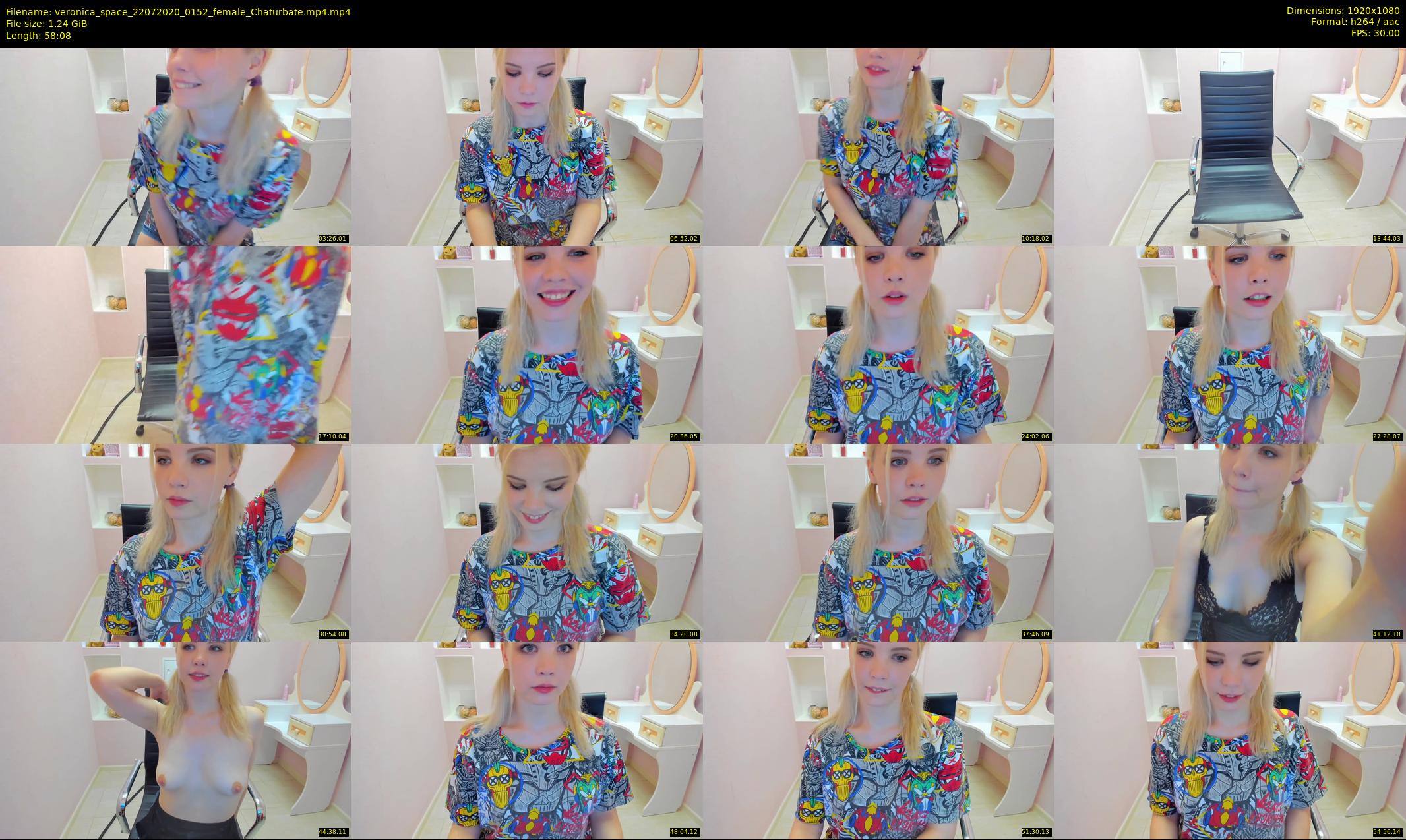 veronica_space — 59 minute Chaturbate female cam show recording, 1080p, Jul 22, 2020
