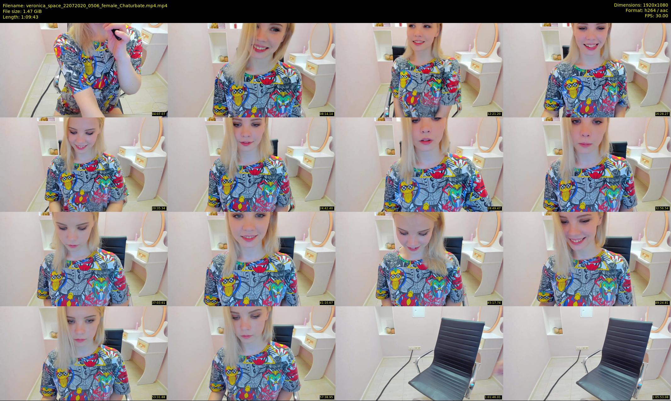 veronica_space — 70 minute Chaturbate female cam show recording, 1080p, Jul 22, 2020