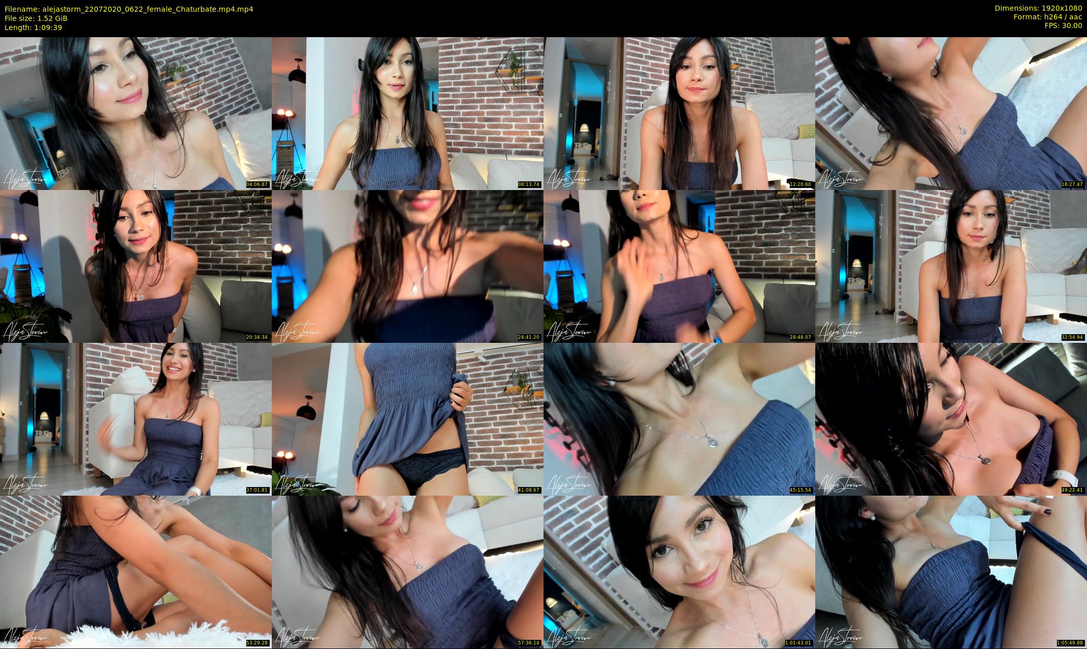 alejastorm — 70 minute Chaturbate female cam show recording, 1080p, Jul 22, 2020