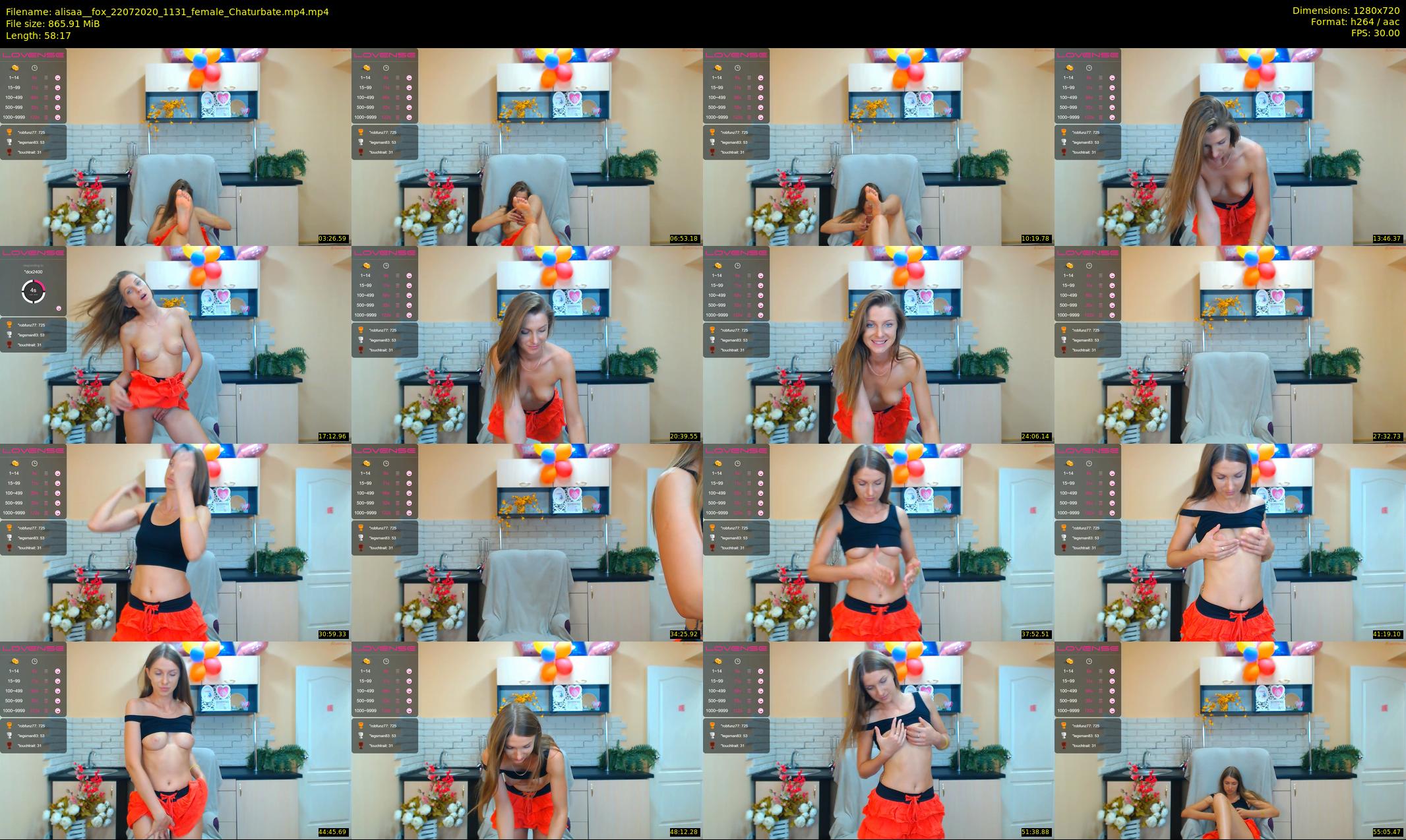 alisaa__fox — 59 minute Chaturbate female cam show recording, 720p, Jul 22, 2020