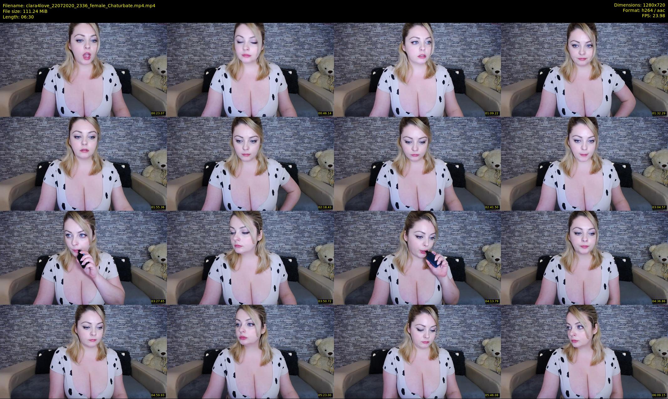 clara4love — 7 minute Chaturbate female cam show recording, 720p, Jul 22, 2020