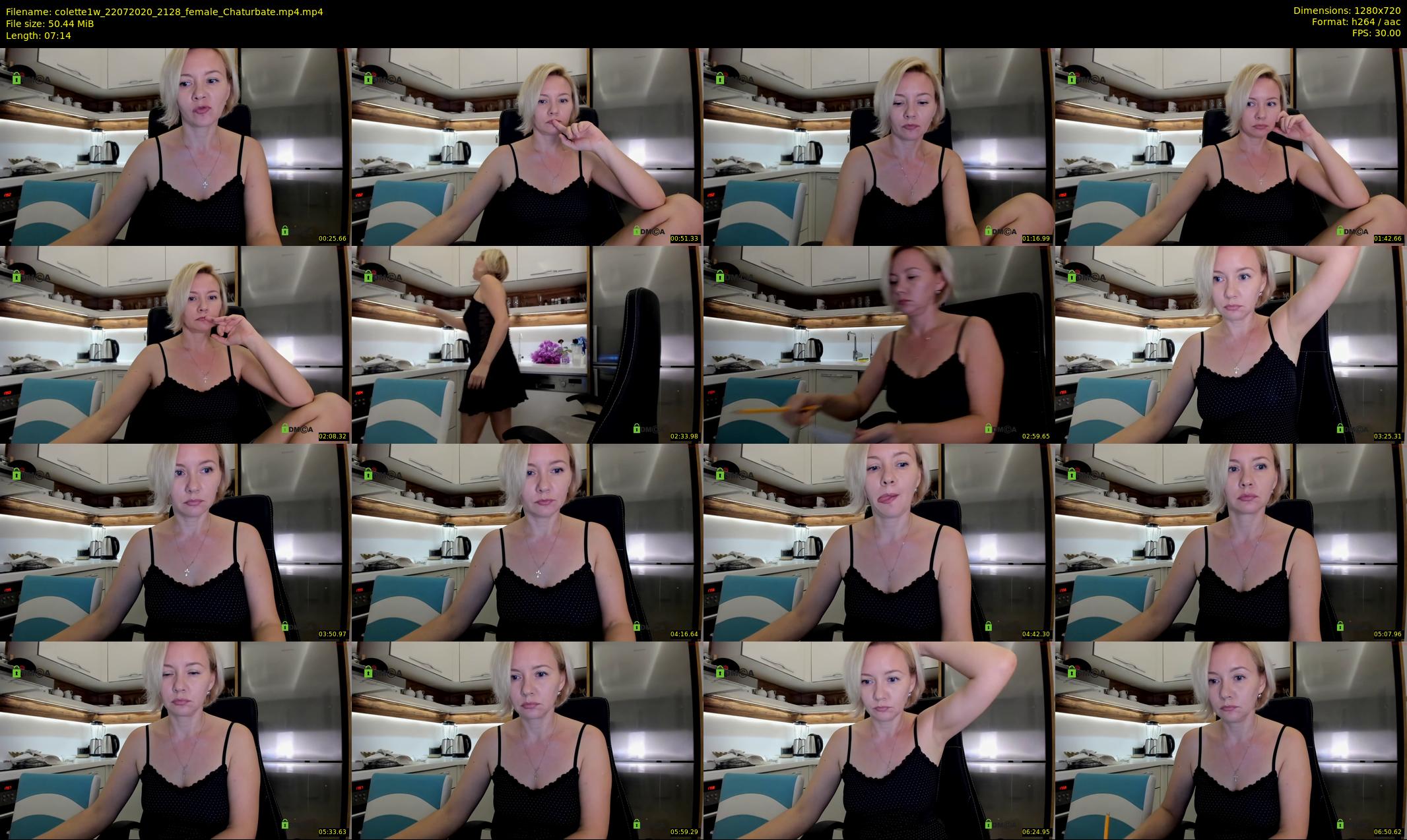 colette1w — 8 minute Chaturbate female cam show recording, 720p, Jul 22, 2020