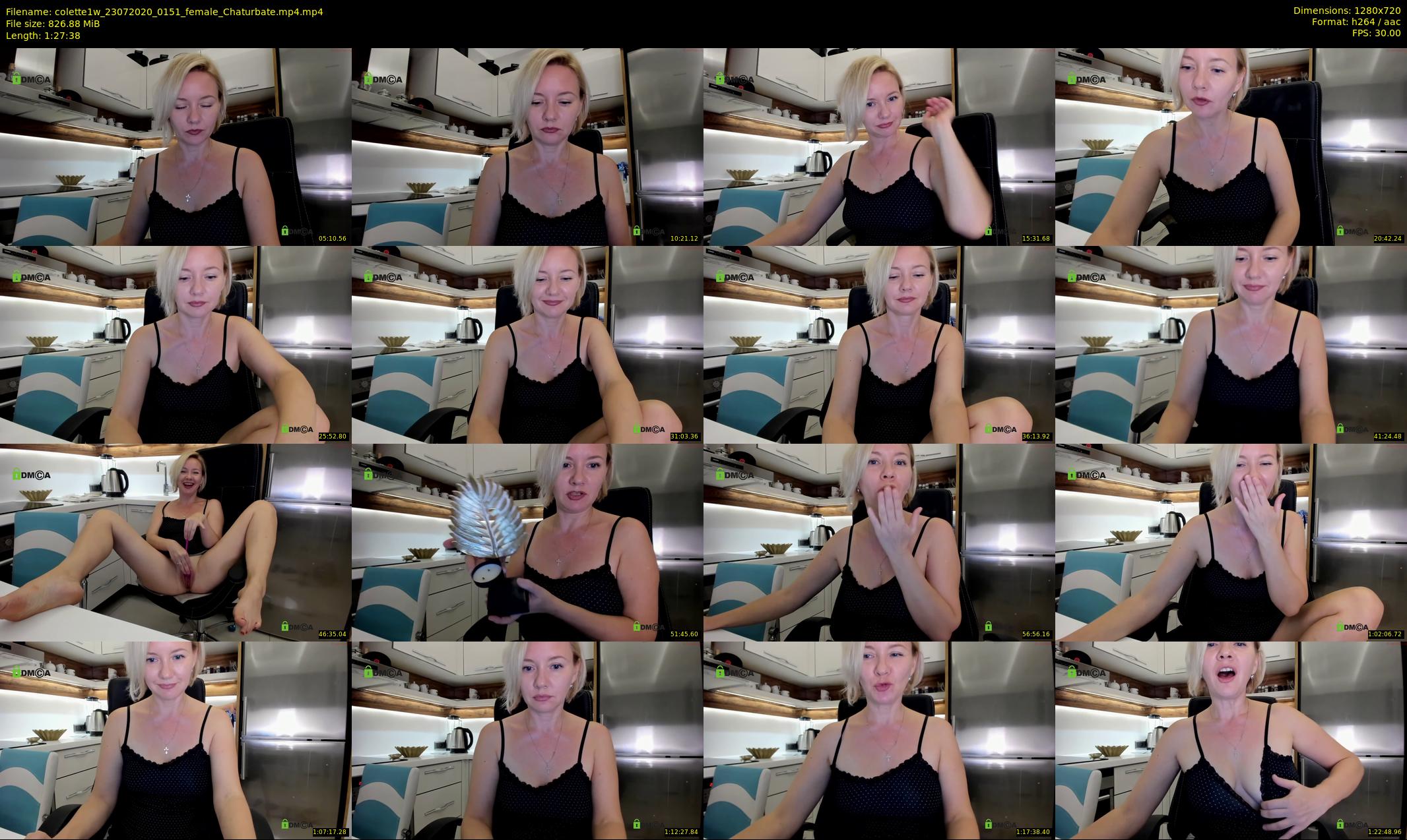 colette1w — 88 minute Chaturbate female cam show recording, 720p, Jul 23, 2020