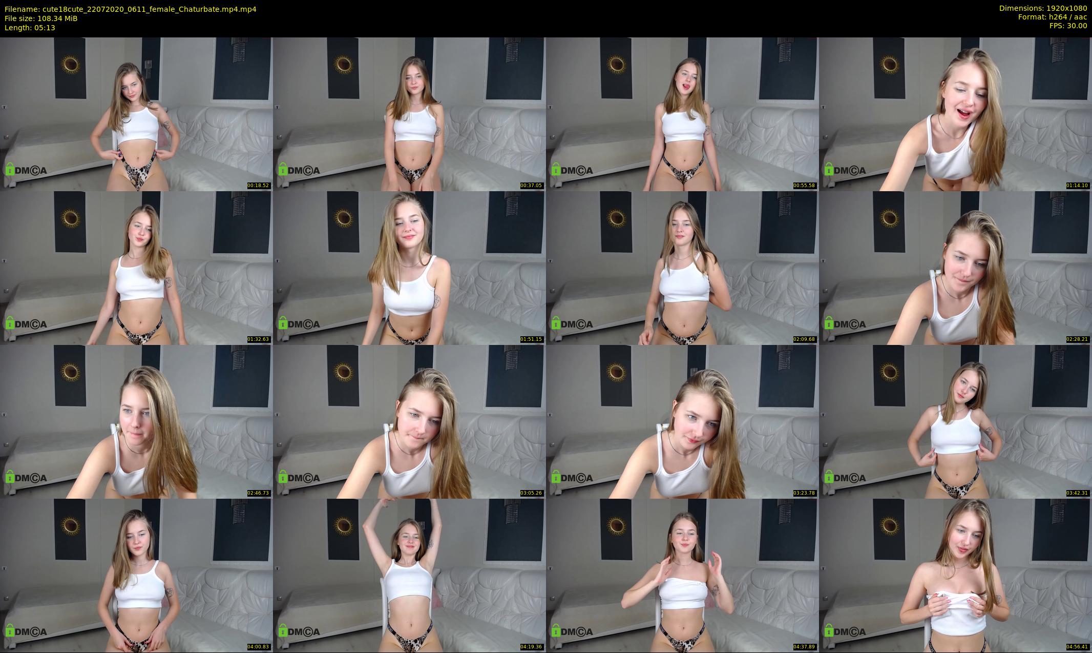 cute18cute — 6 minute Chaturbate female cam show recording, 1080p, Jul 22, 2020