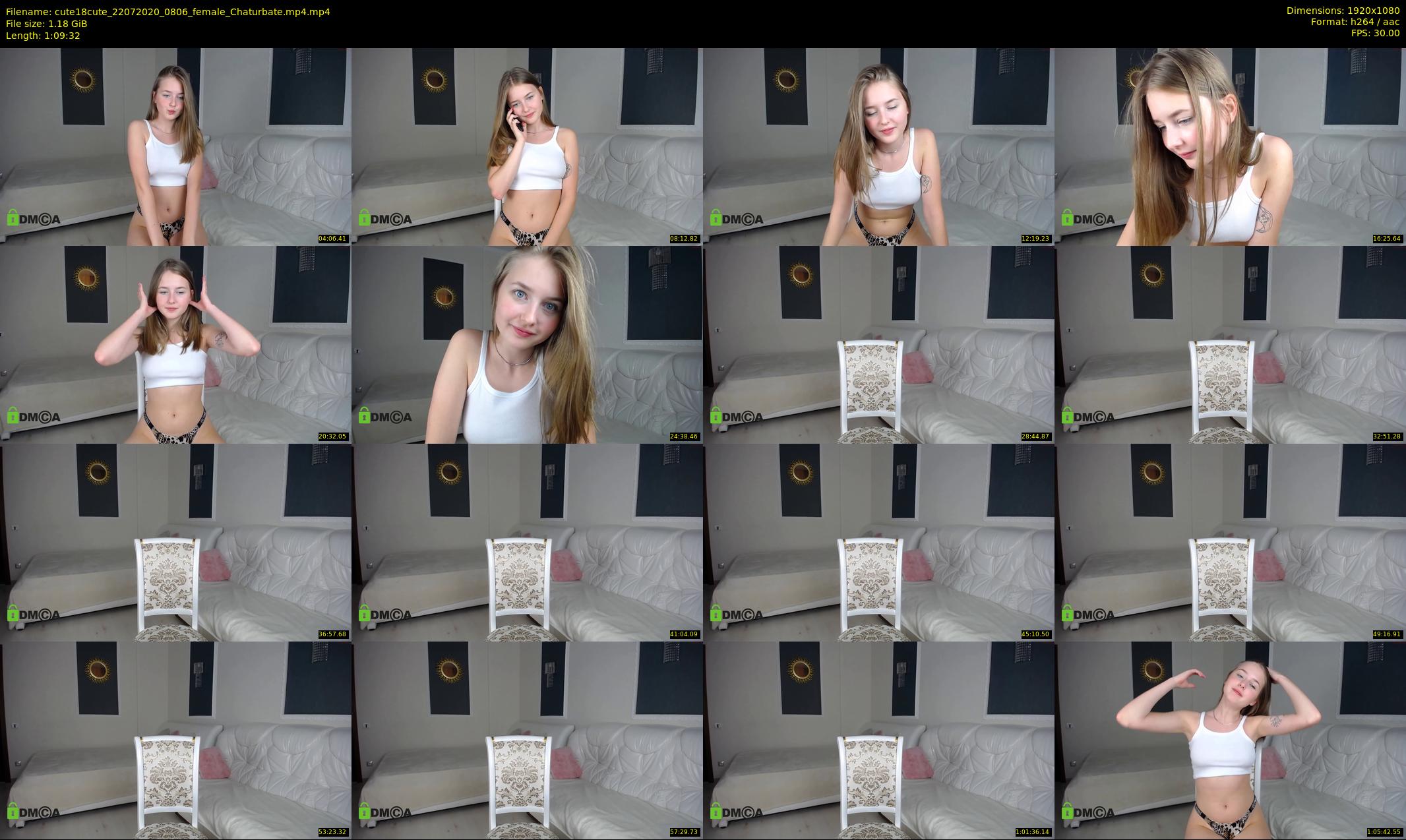 cute18cute — 70 minute Chaturbate female cam show recording, 1080p, Jul 22, 2020