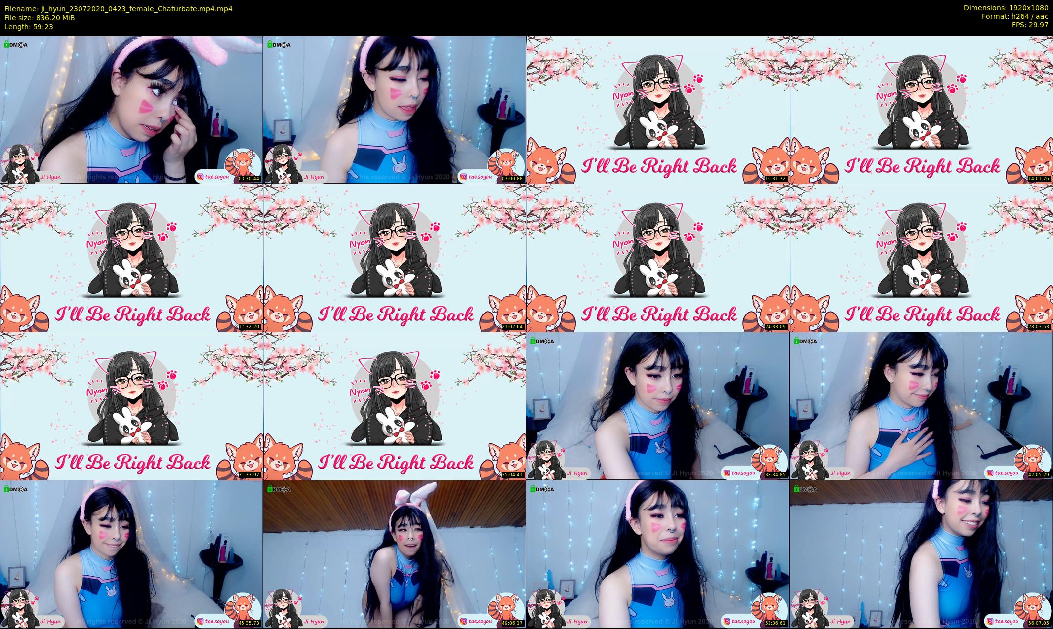 ji_hyun — 60 minute Chaturbate female cam show recording, 1080p, Jul 23, 2020