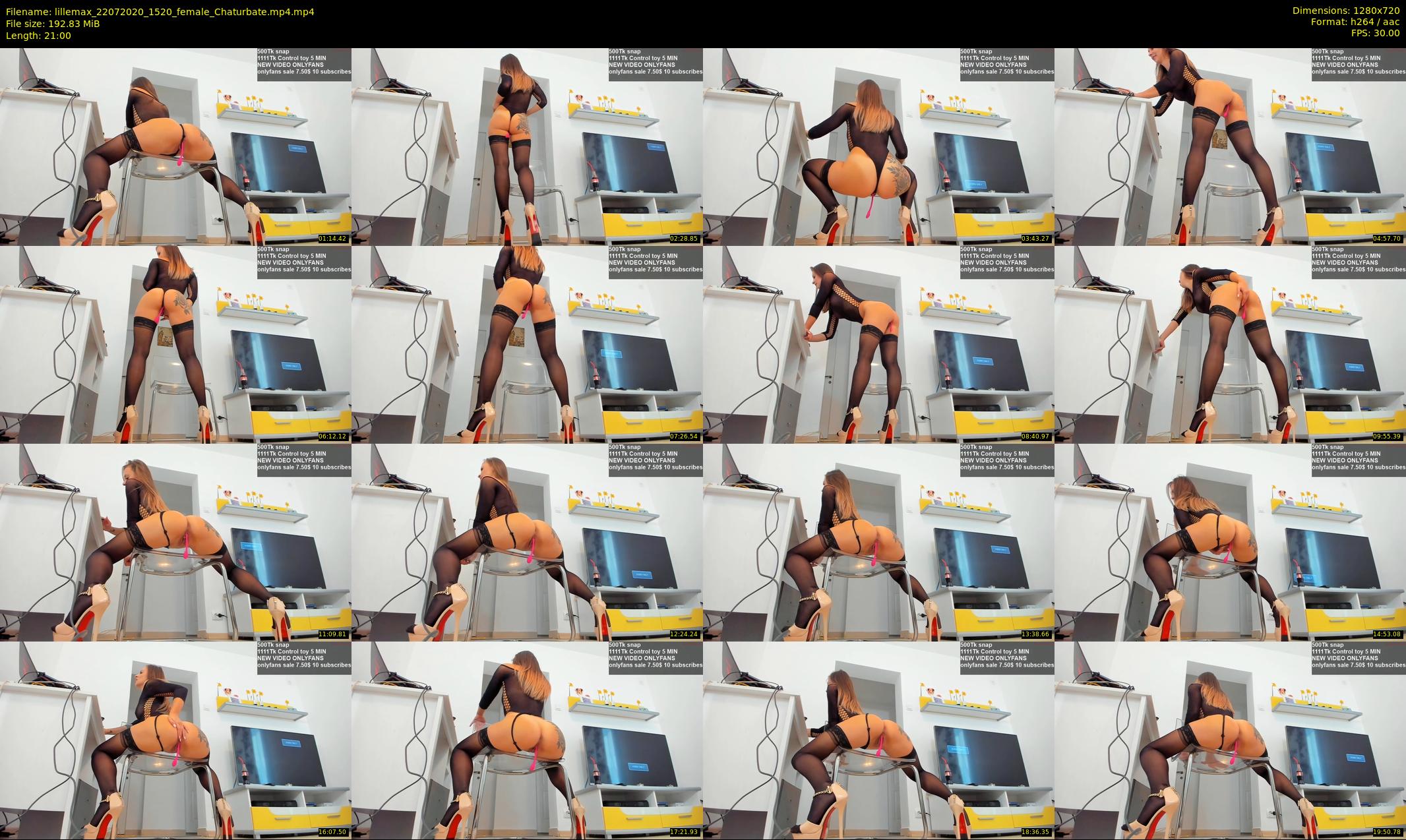 lillemax — 21 minute Chaturbate female cam show recording, 720p, Jul 22, 2020