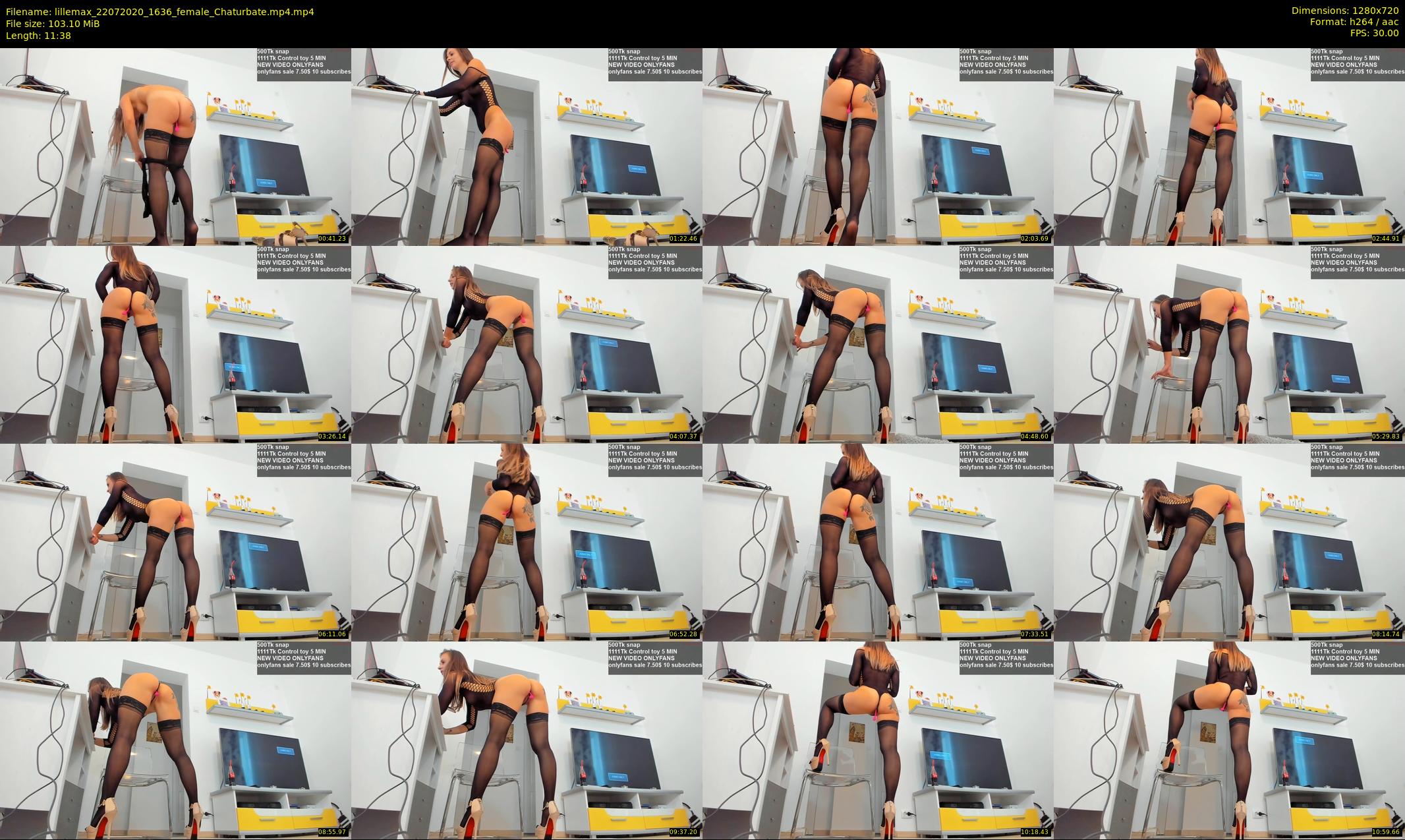 lillemax — 12 minute Chaturbate female cam show recording, 720p, Jul 22, 2020