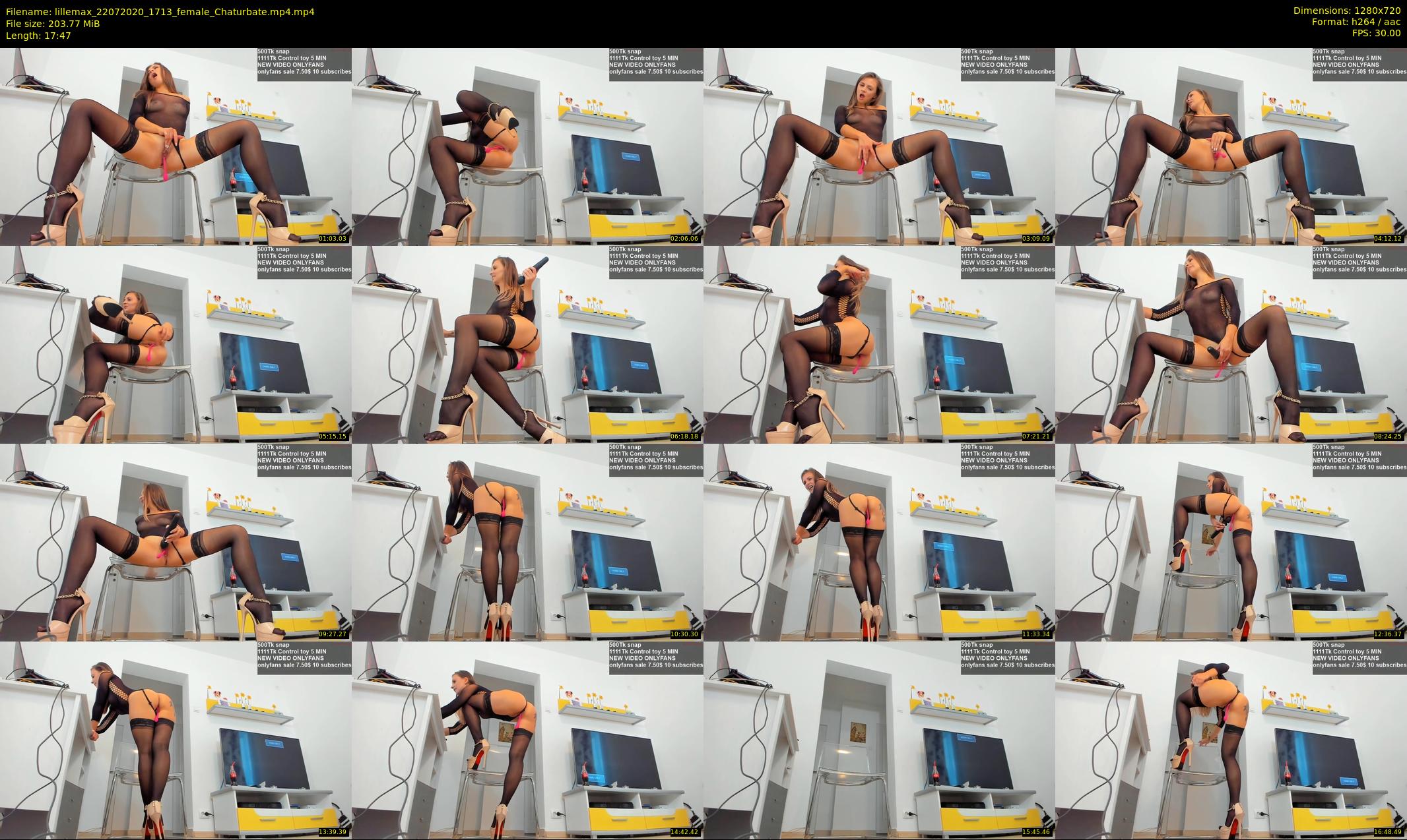 lillemax — 18 minute Chaturbate female cam show recording, 720p, Jul 22, 2020
