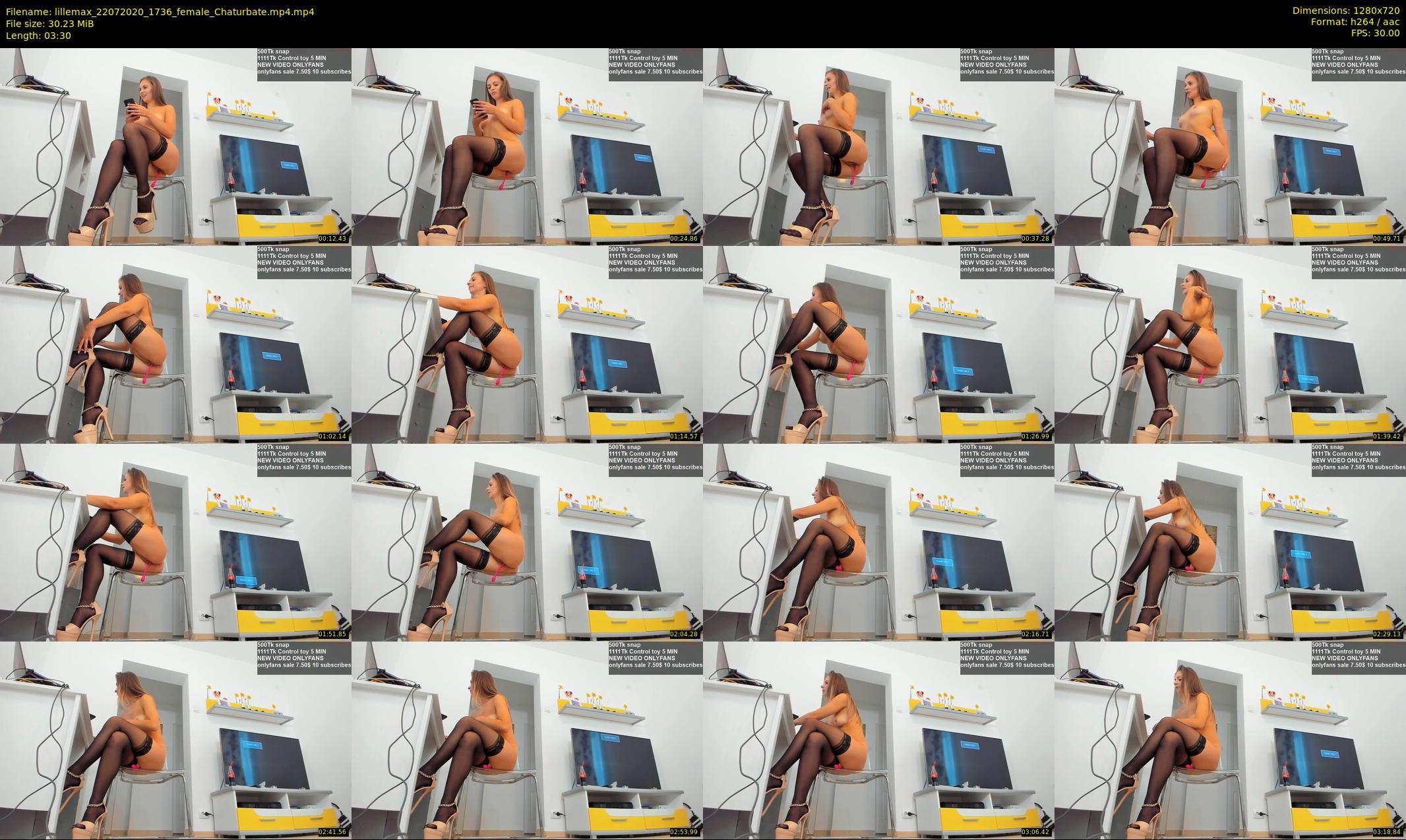 lillemax — 4 minute Chaturbate female cam show recording, 720p, Jul 22, 2020