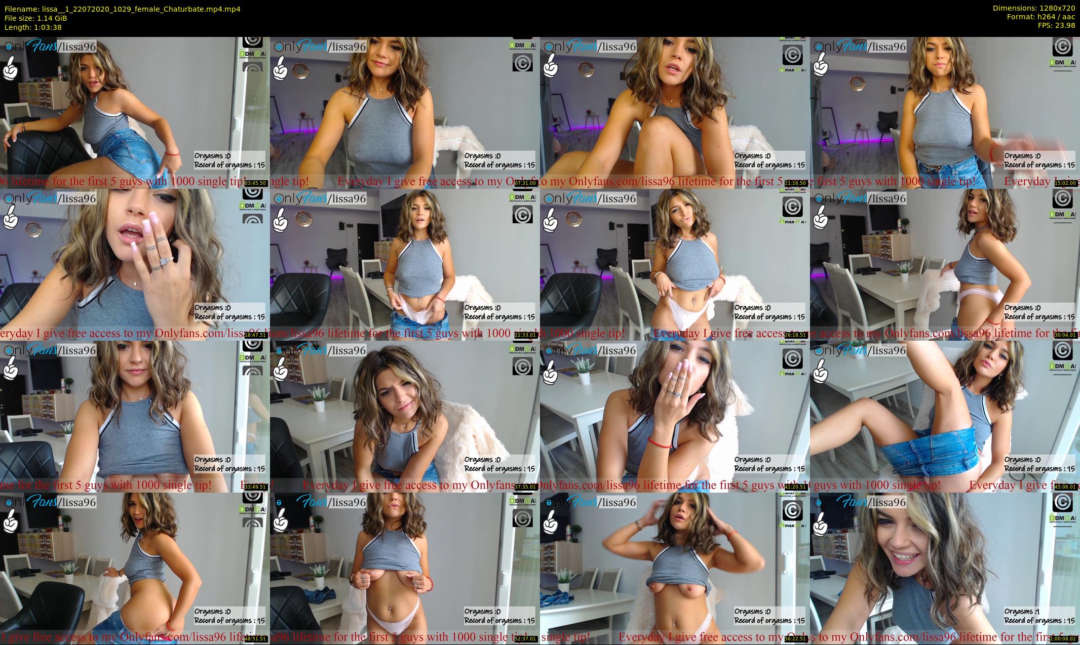 lissa__1 — 64 minute Chaturbate female cam show recording, 720p, Jul 22, 2020