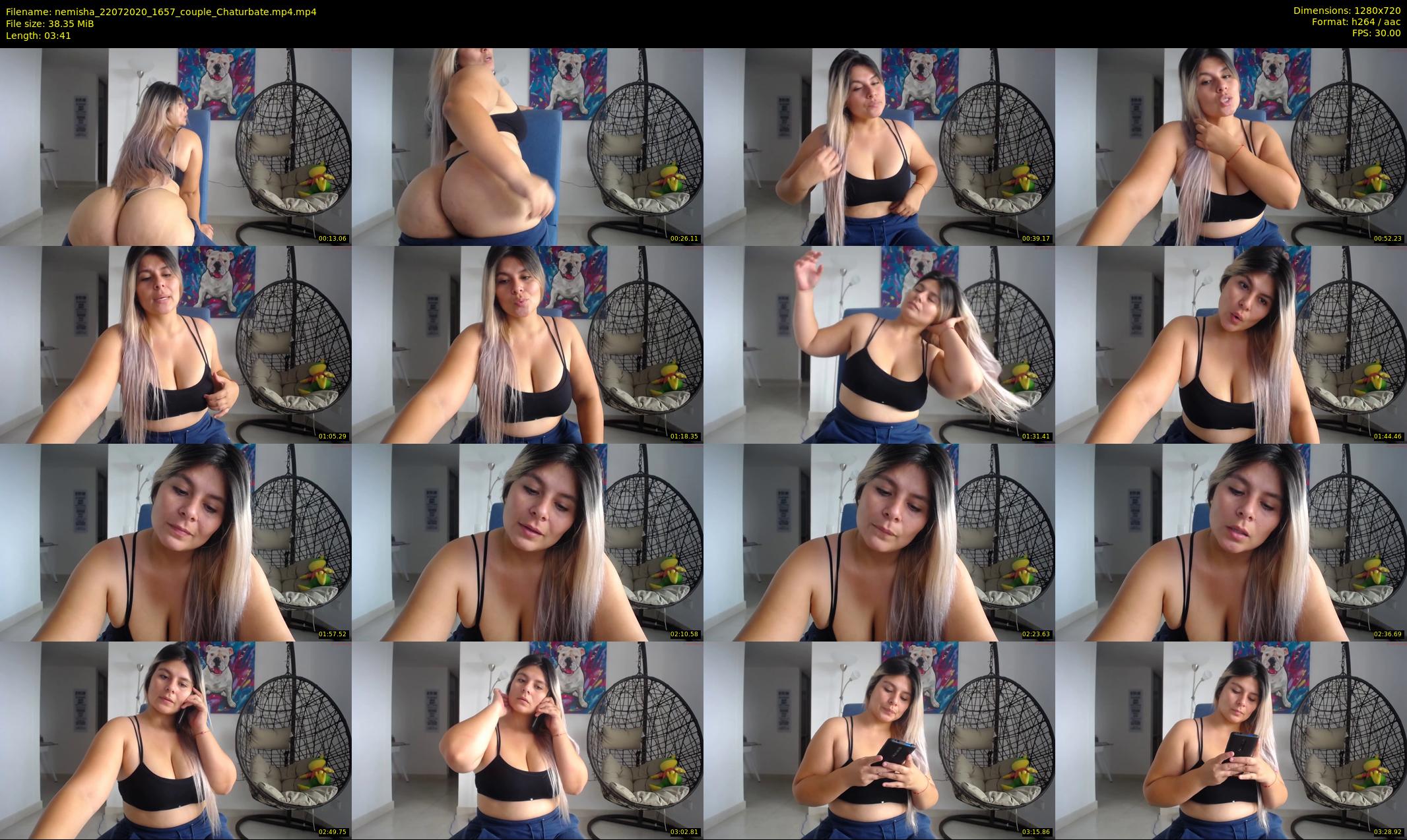 nemisha — 4 minute Chaturbate female cam show recording, 720p, Jul 22, 2020
