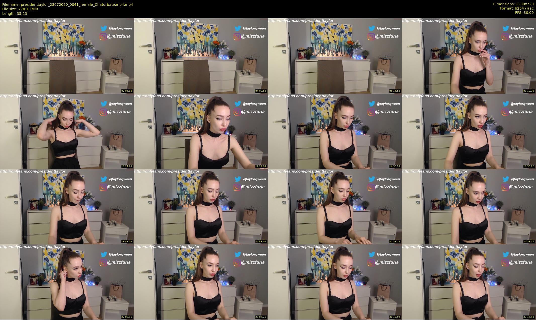 presidenttaylor — 36 minute Chaturbate female cam show recording, 720p, Jul 23, 2020