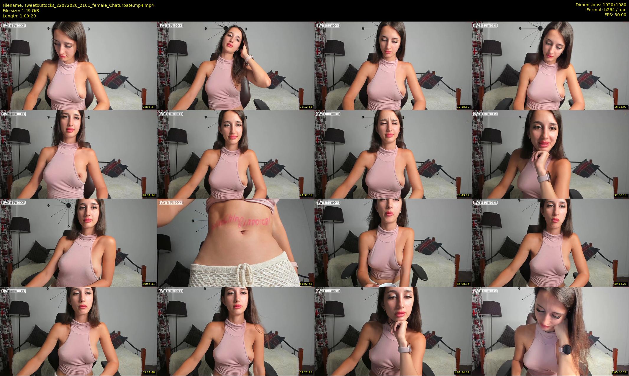 sweetbuttocks — 70 minute Chaturbate female cam show recording, 1080p, Jul 22, 2020